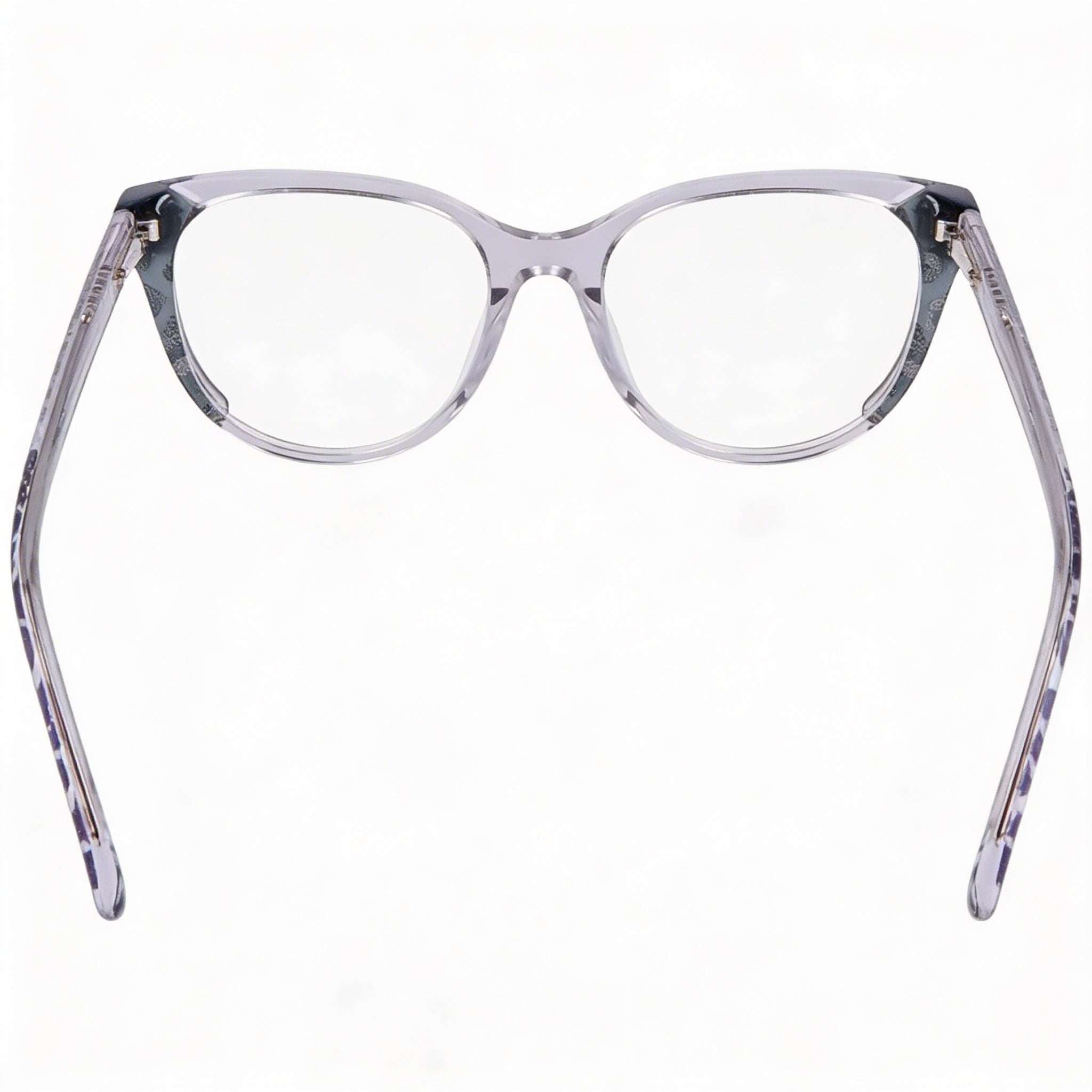 Bebe Bb5208 Women's Grey Animal Plastic Full Rim Cat Eye Optical Eyeglass Frame, 52mm Lens Width, Photo 2