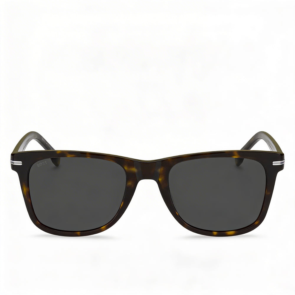 HUGO BOSS BLACK Modern Men's Acetate Frame Havana Non-Polarized 100% UV Protection Sunglasses 52mm