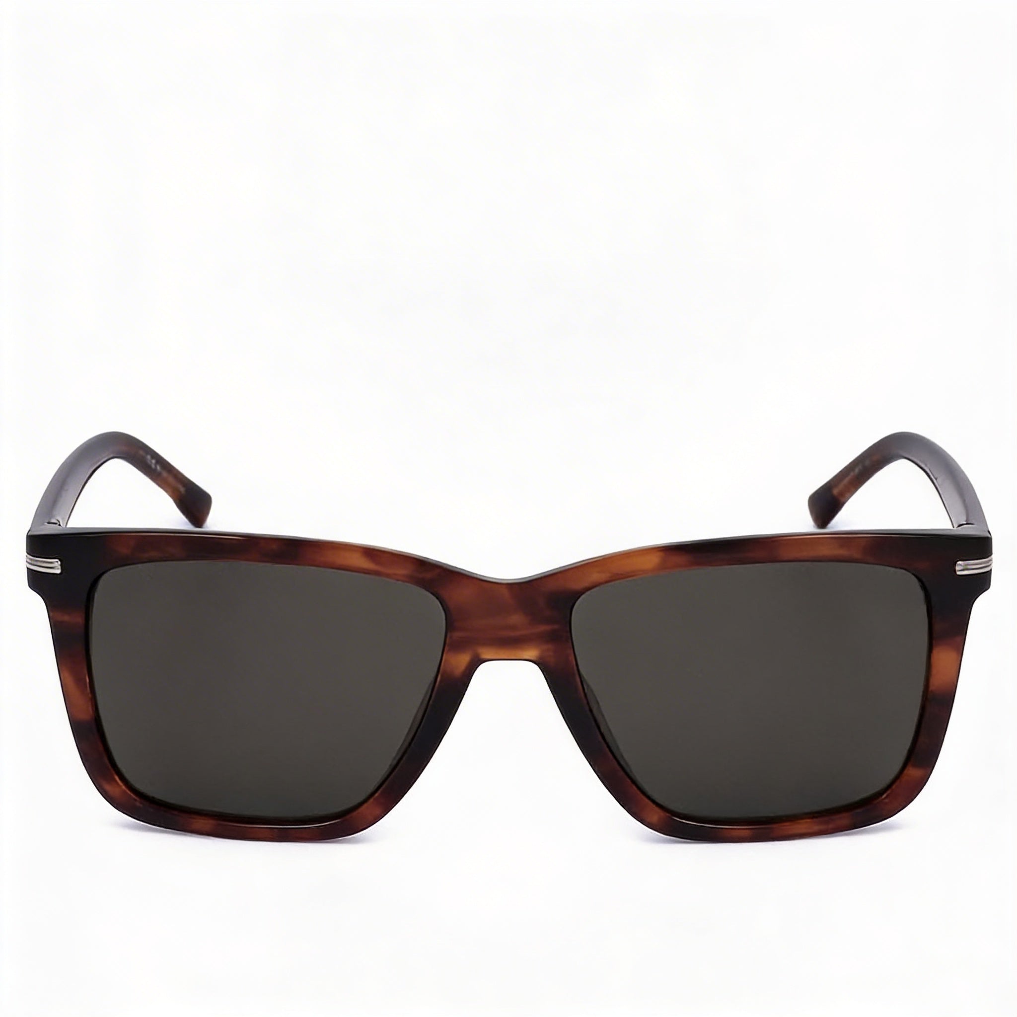 Hugo Boss Style & Expression BOSS 1598/S Unisex Rectangular Brown Horn Acetate Sunglasses with Grey Lenses 55mm, Photo 2