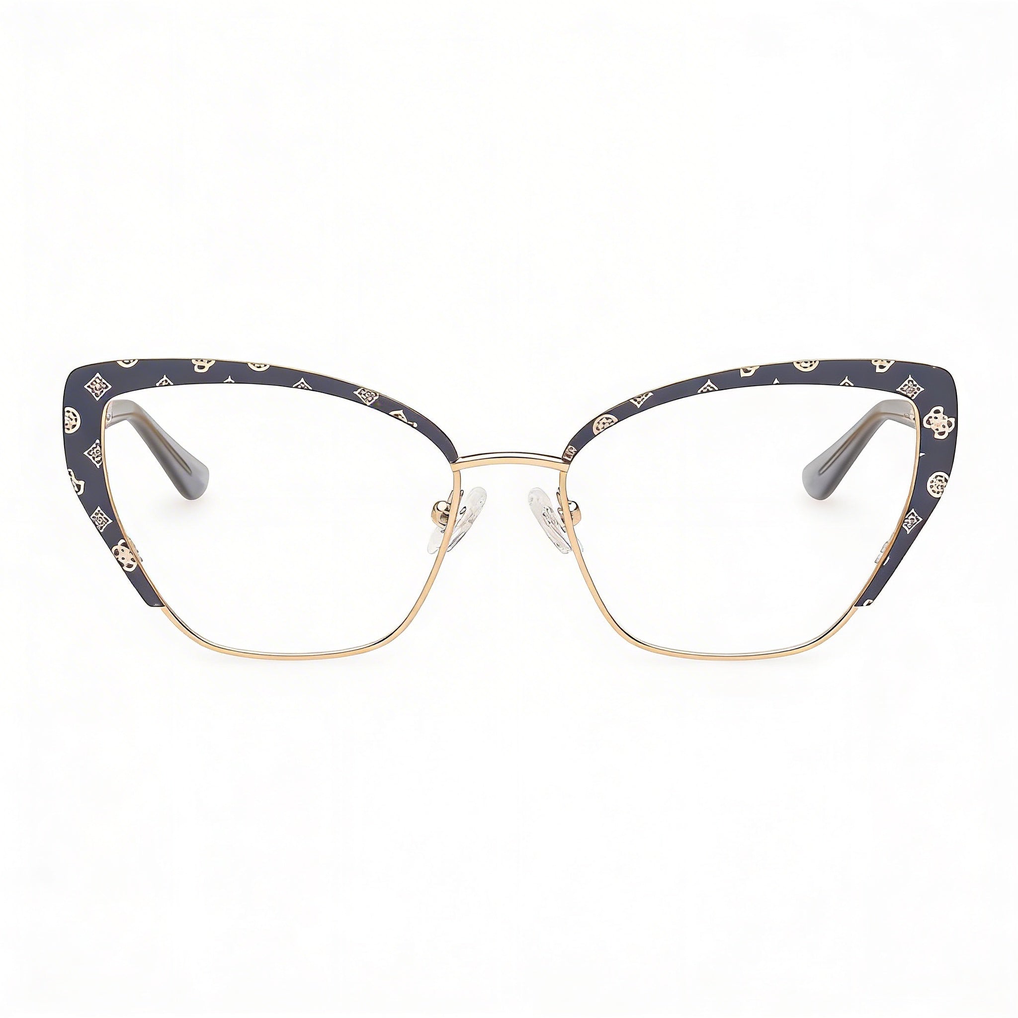 Guess GU50122 Women's Metal Eyewear, Matte Grey Frame, Multicoloured Composite Lenses, Size 16-145, Photo 2