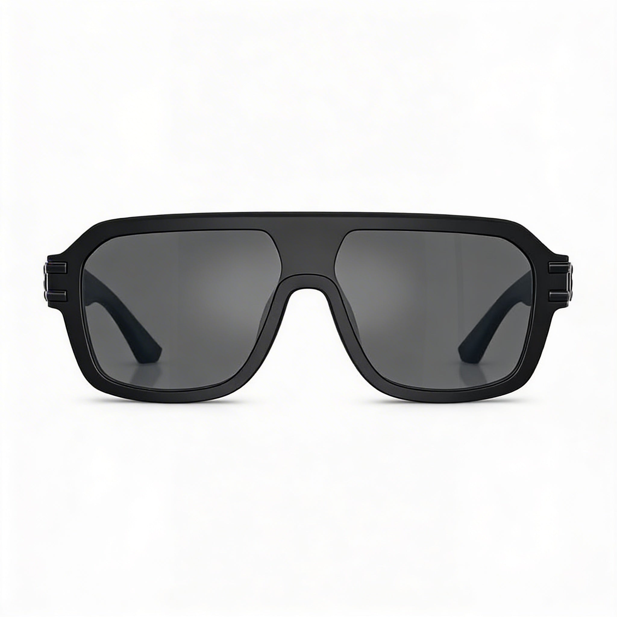 Dolce & Gabbana Men's Matte Black Acetate Shield Sunglasses with Grey Mirror Black Lenses 27-145mm, Photo 2