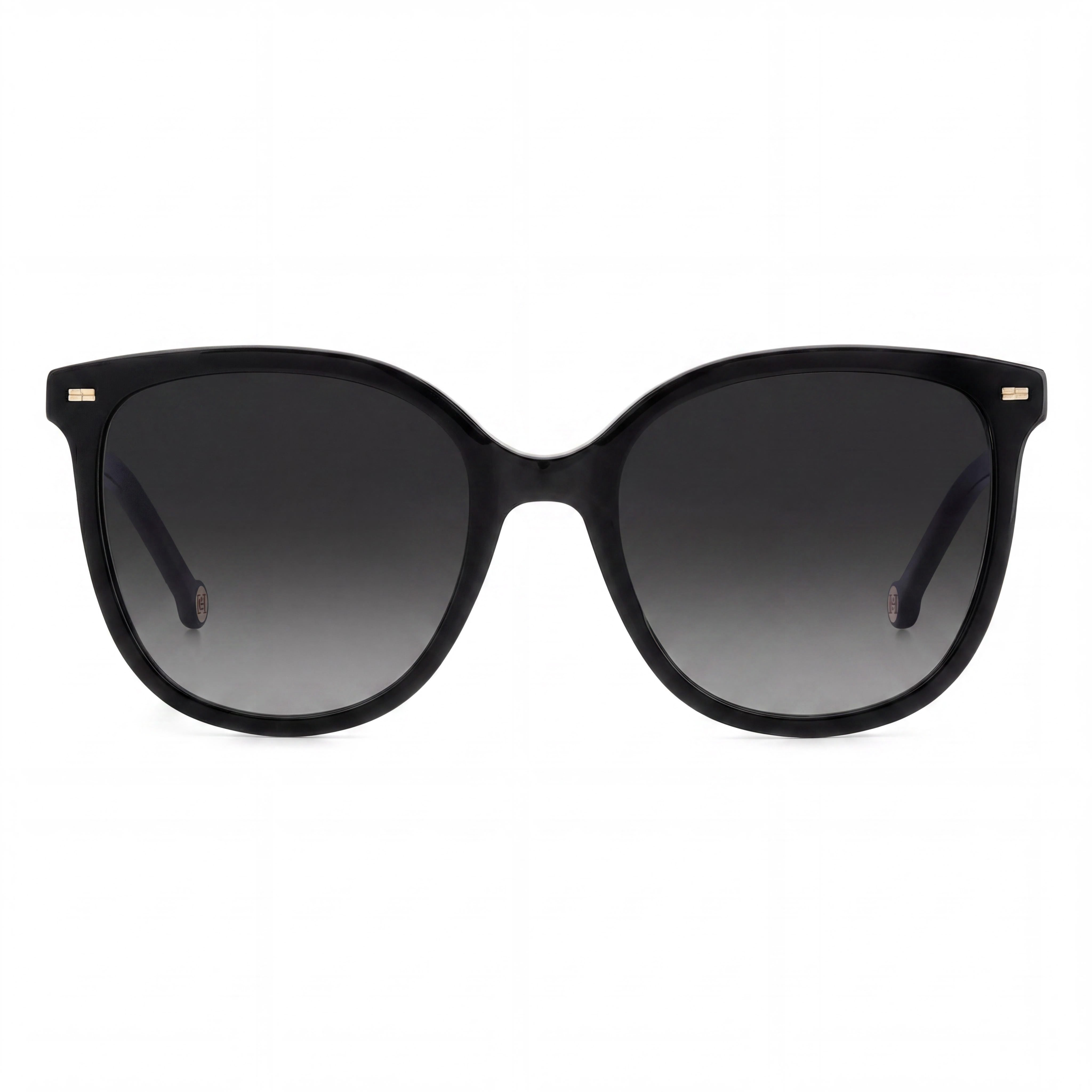 Carolina Herrera Clásicas Unisex Plástico Negro Nude Montura Gris Oscuro Degradado, Lentes Gris Oscuro Degradado, No Polarizadas con Protección UV 55mm, Photo 2