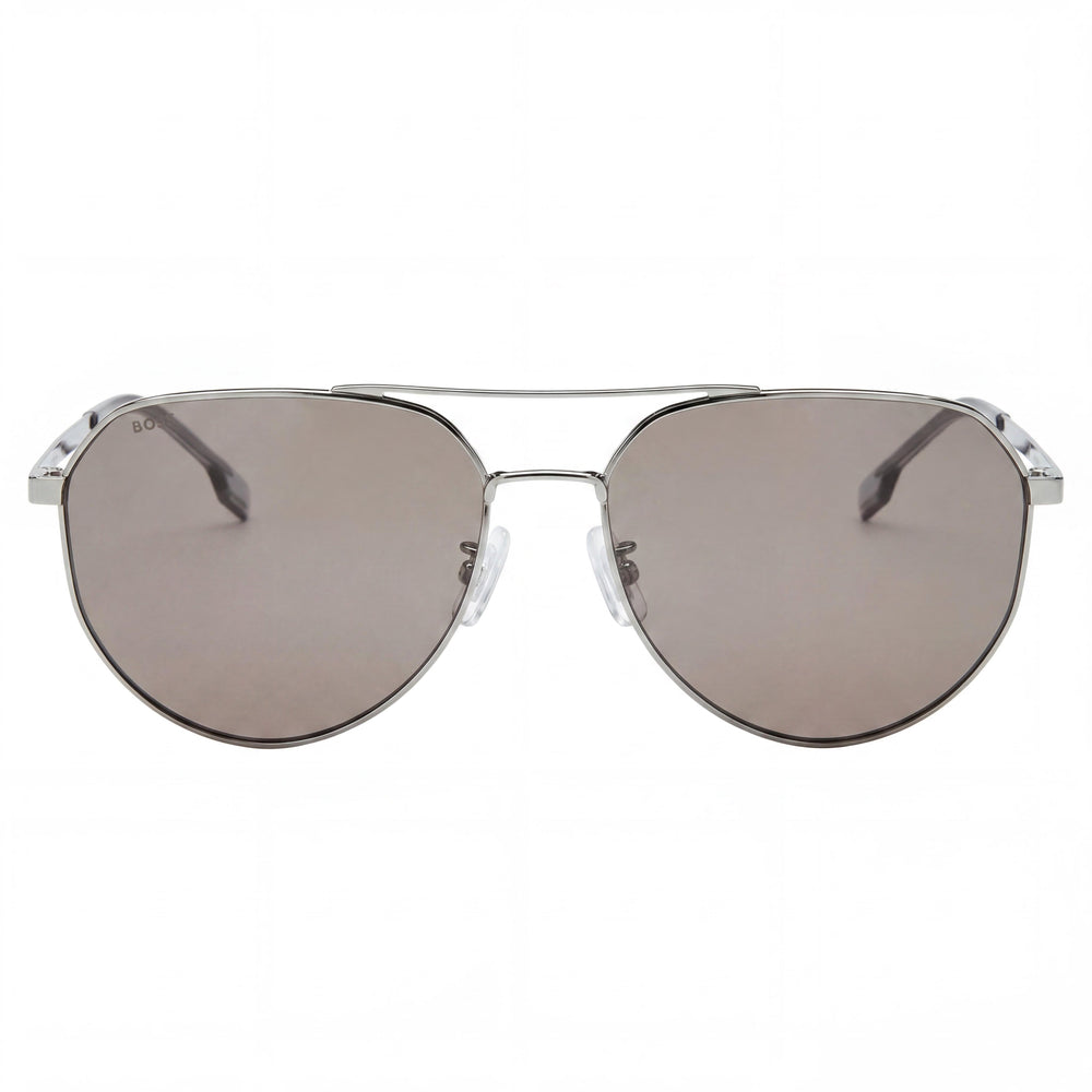 Gafas de sol unisex Hugo Boss Tech & Innovation de acero inoxidable color rutenio, forma piloto, protección UV 61-16-145