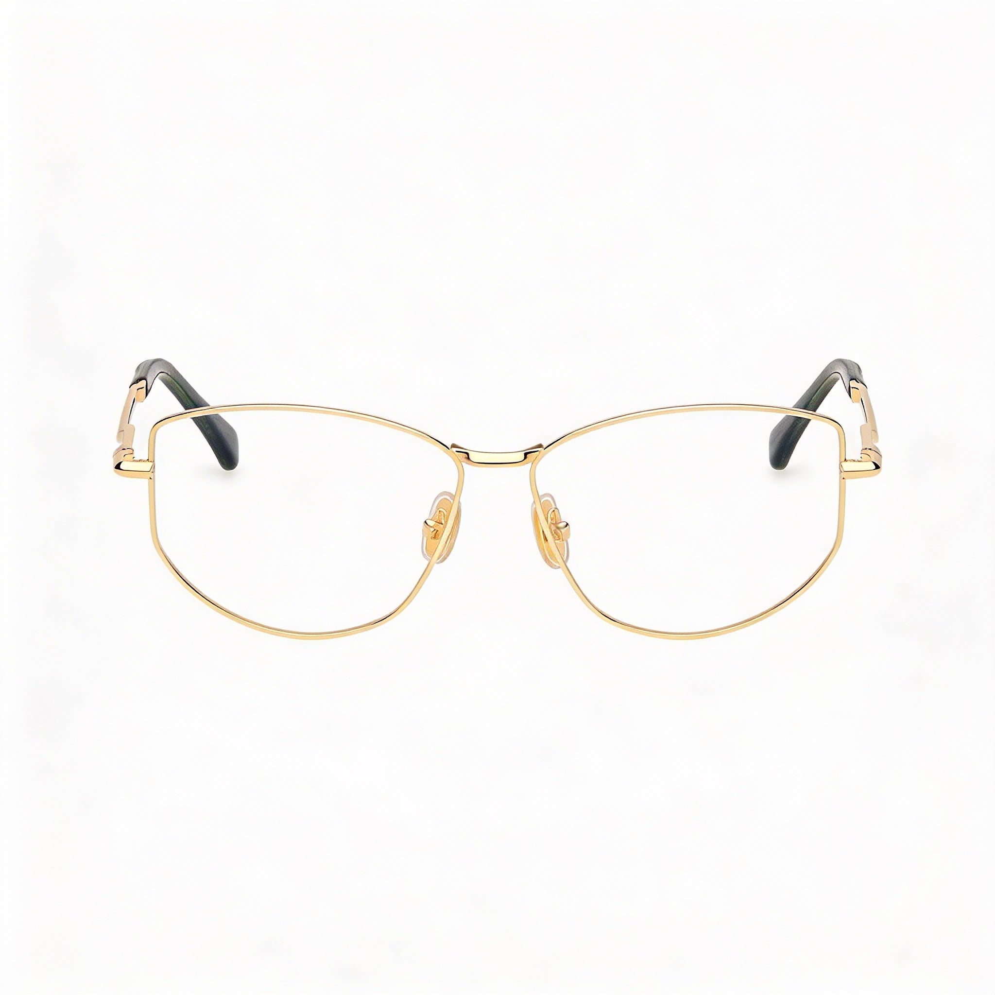 Gafas MaxMara MM5153 para mujer con montura metálica dorada brillante y lentes de policarbonato (ancho de lente de 55 mm), Photo 2
