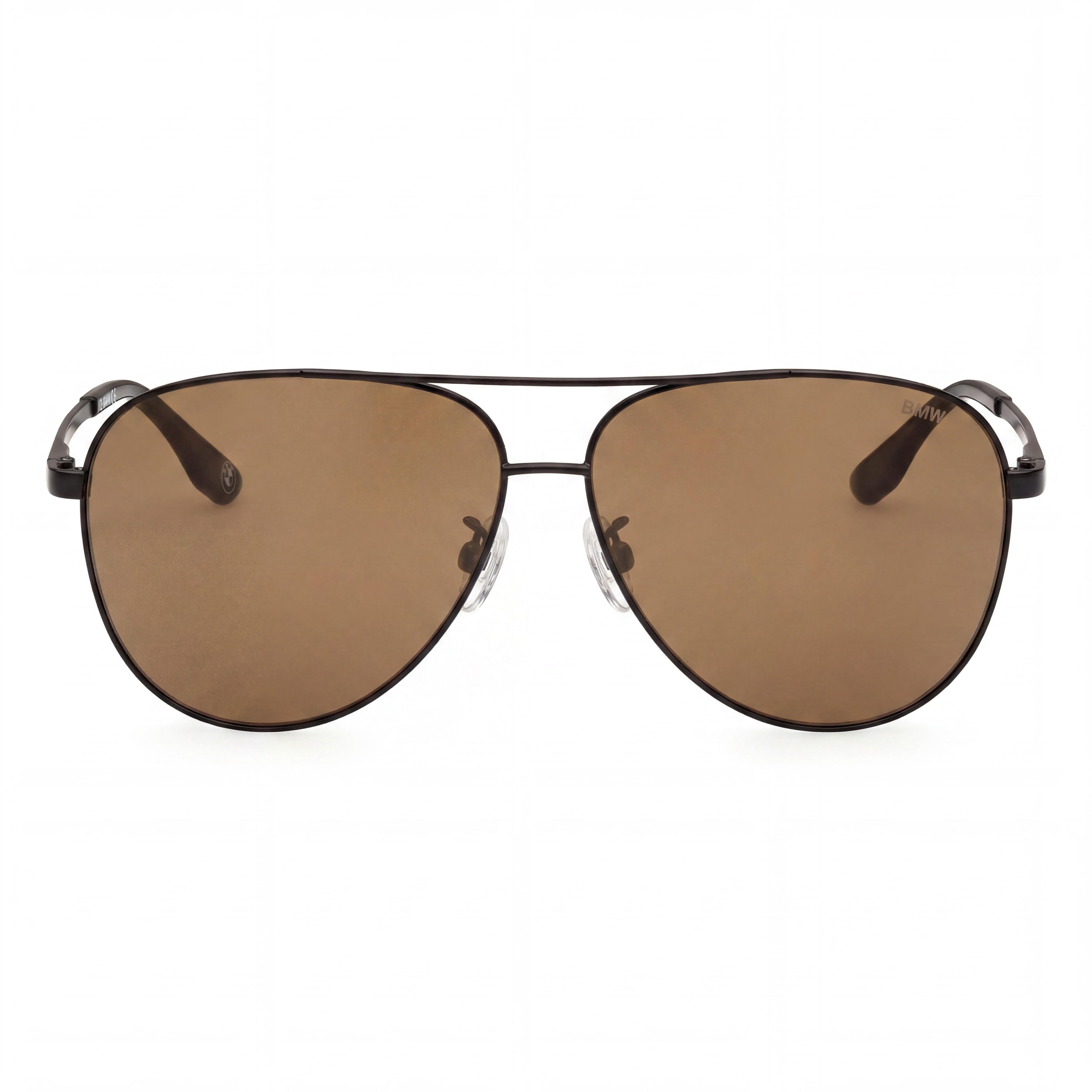 Gafas de sol BMW para hombre, contemporáneas, montura de titanio negro mate, lente de espejo marrón, protección UV 60-18-140, Photo 2