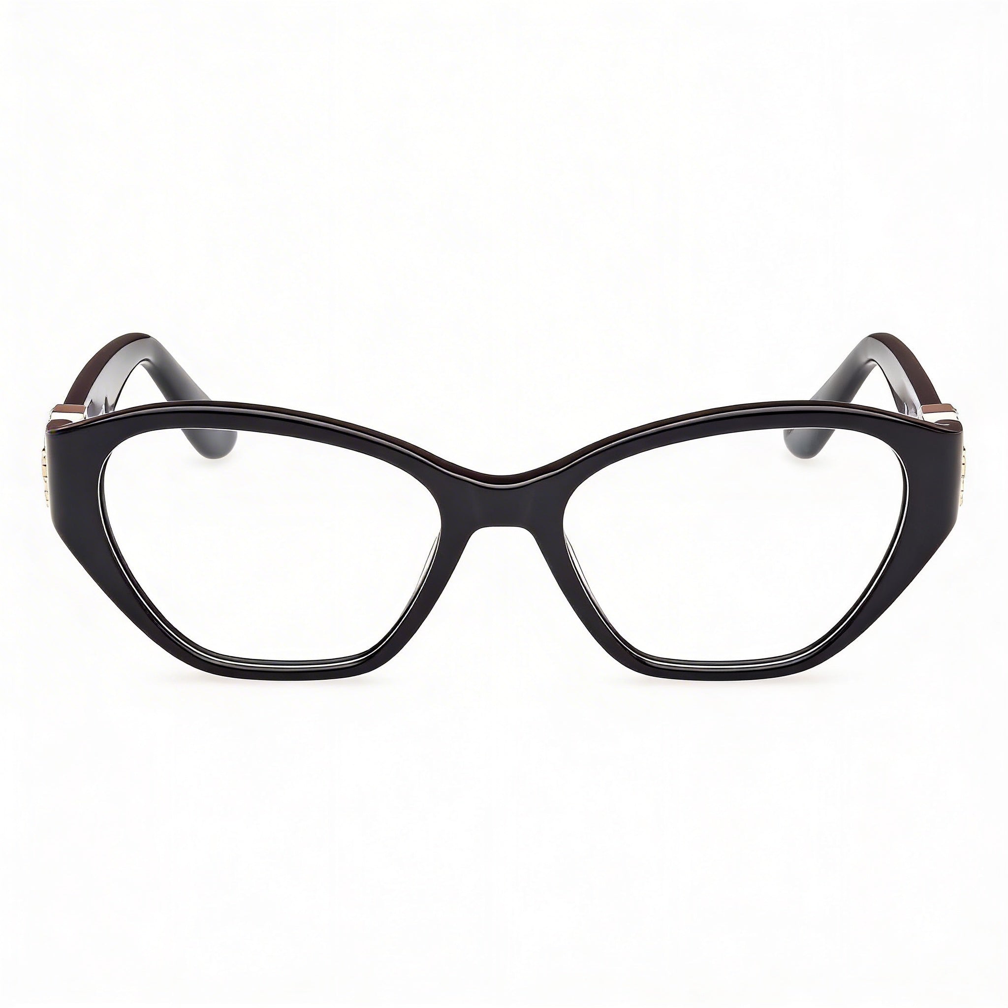 GUESS Clásico Gafas de Sol para Mujer de Plástico Brillante Negro con Lentes de Policarbonato Negro No Polarizado de 51mm, Photo 1