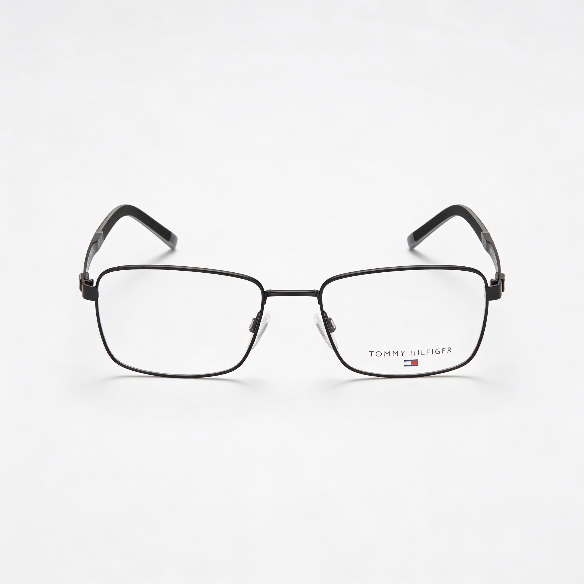 Gafas Tommy Hilfiger Th 1946 de estilo moderno para hombre con montura de acero aleado en negro mate, ancho de lente de 55 mm, Photo 2