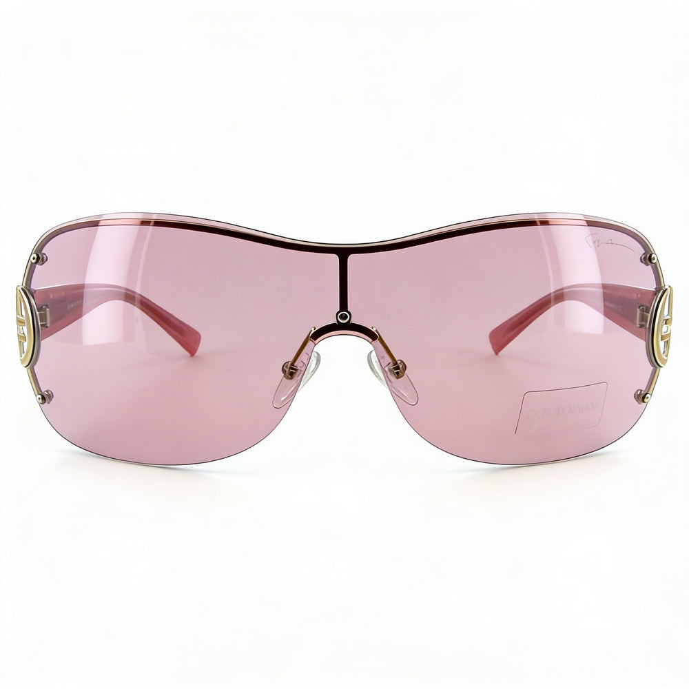 GIORGIO ARMANI Casual Women's Acetate Frame Sunglasses with , Gold Pink, 57mm Lens Width