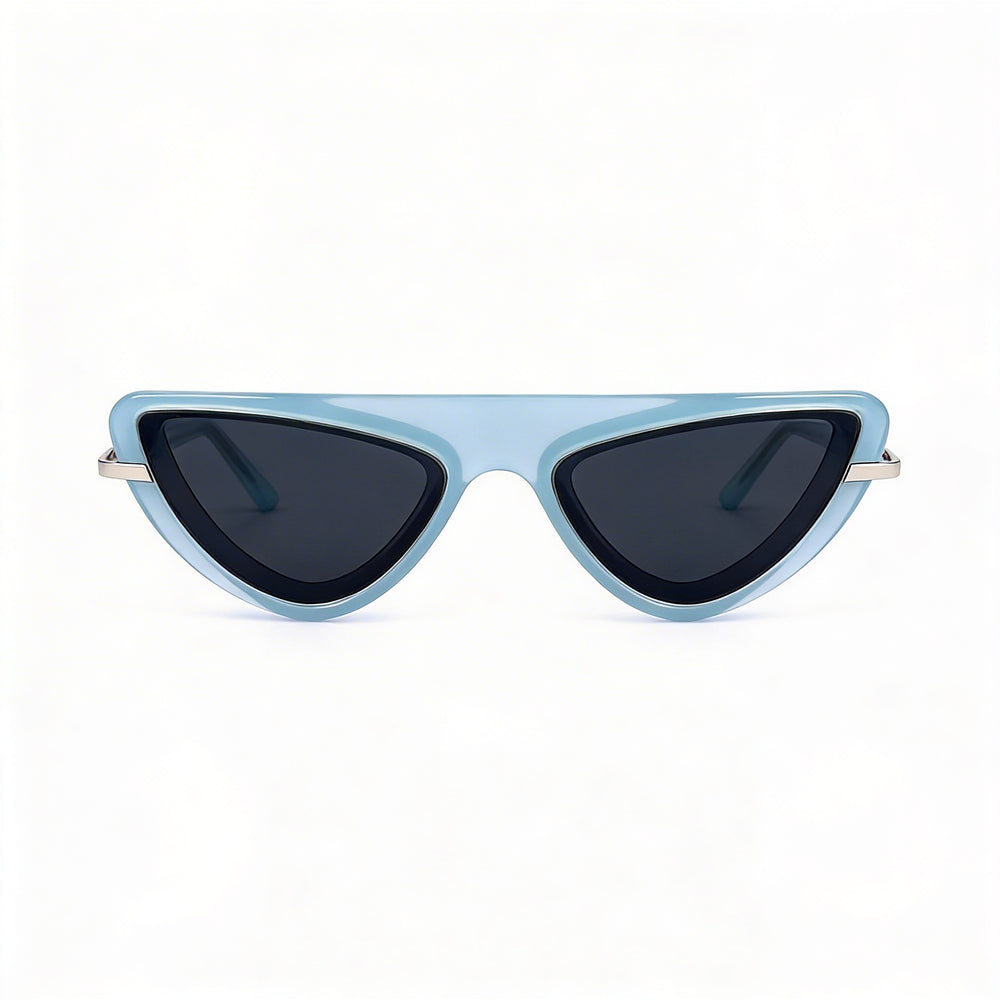 Gafas de sol Calvin Klein Modern de mujer, ojo de gato de plástico, lentes grises azul claro lechosas, 57 mm