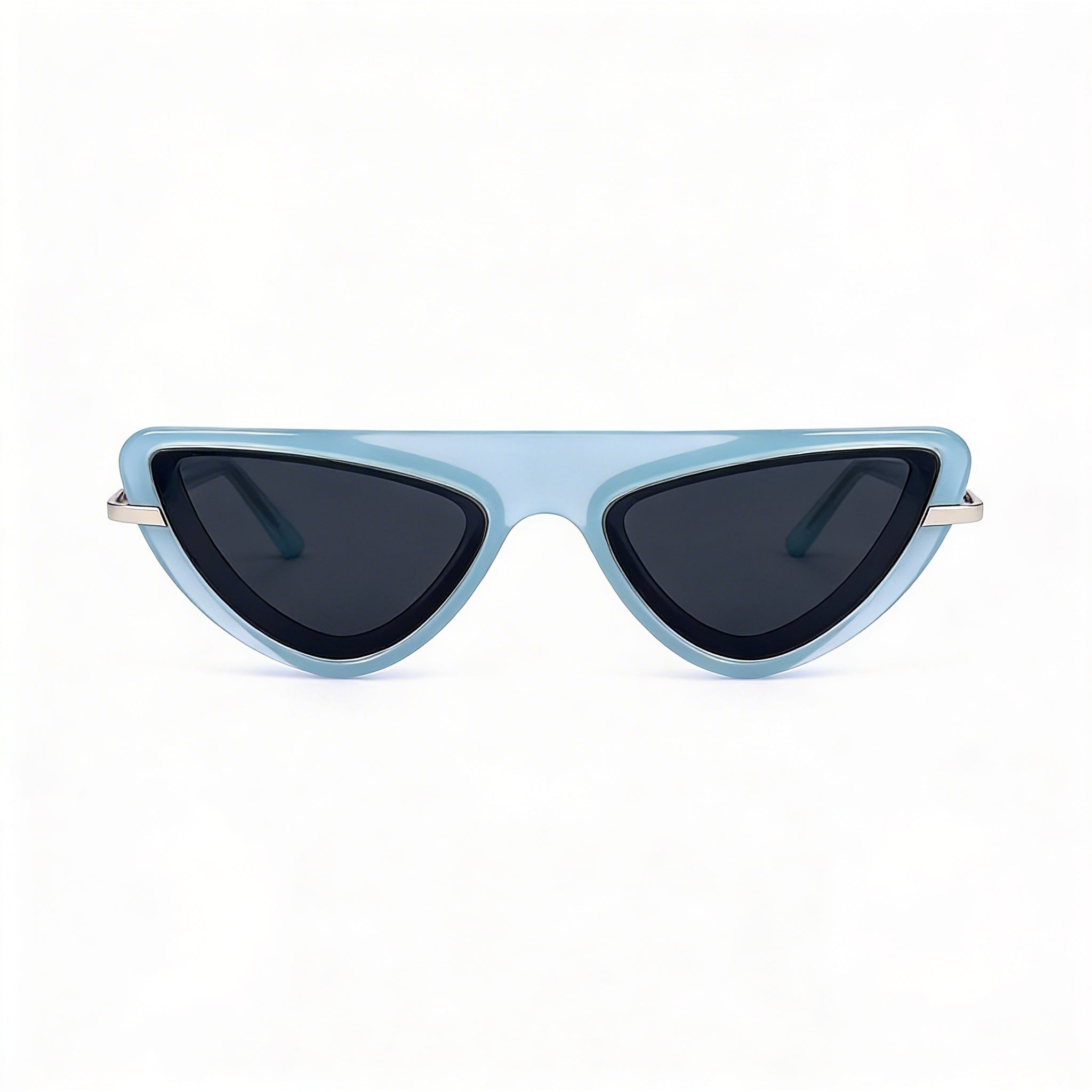 Calvin Klein Modern Women's Cat Eye Plastic Milky Light Blue Grey Lens Sunglasses 57mm, Photo 2