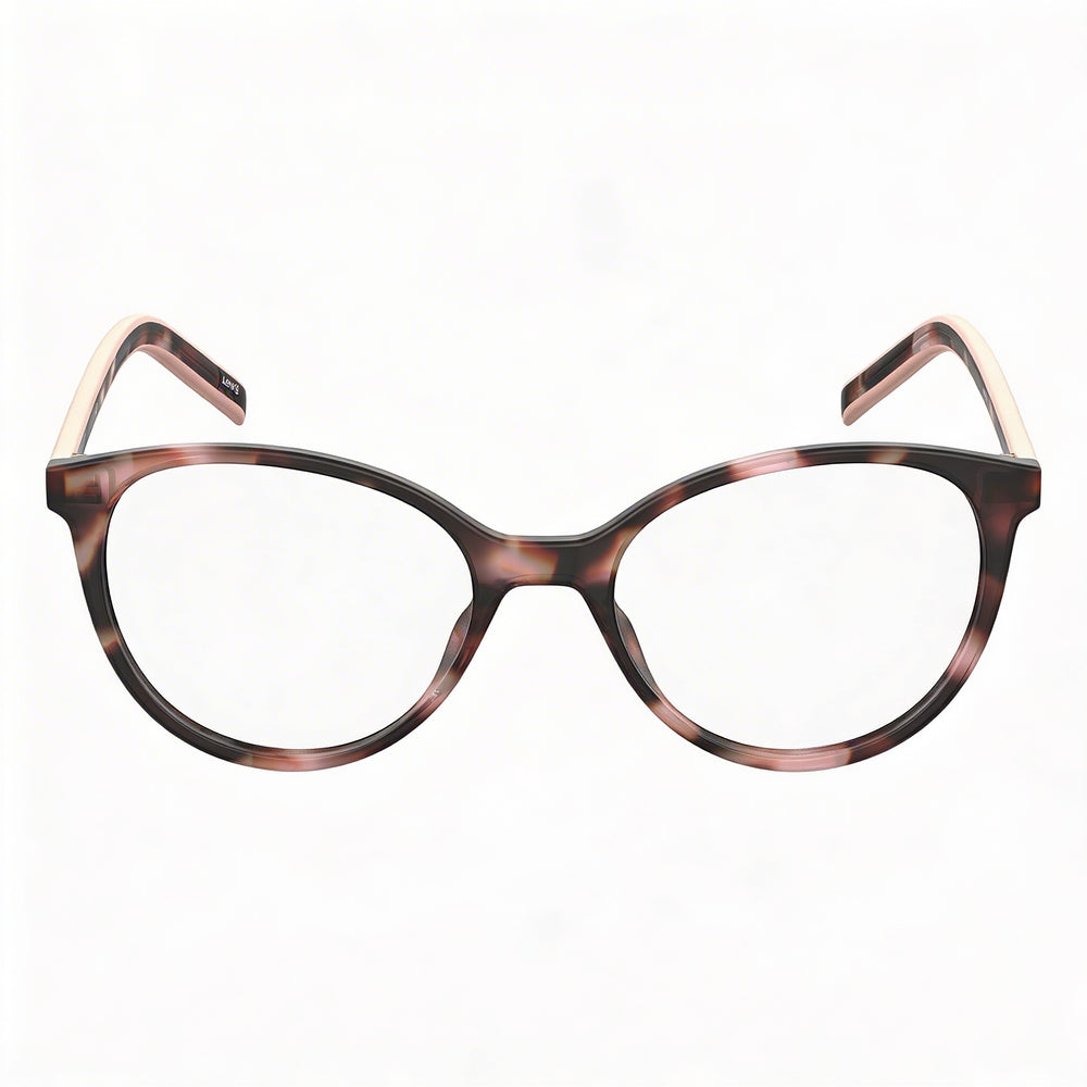 Levi's Lv 1031 Women's Pink Havana Plastic Optical Frames with Demo Lenses and Iconic Logo 51mm