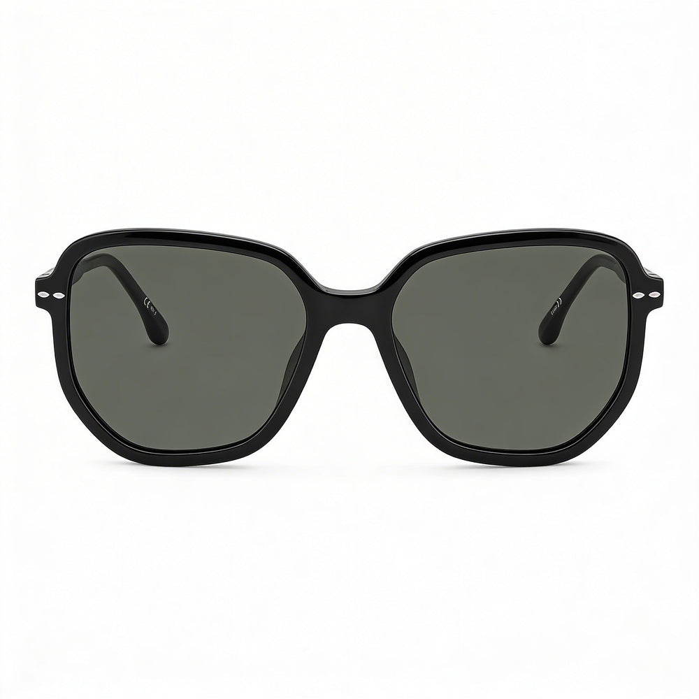 Gafas de sol Isabel Marant Modern para mujer, montura octogonal de acetato negro, policarbonato, protección UV, 57 mm