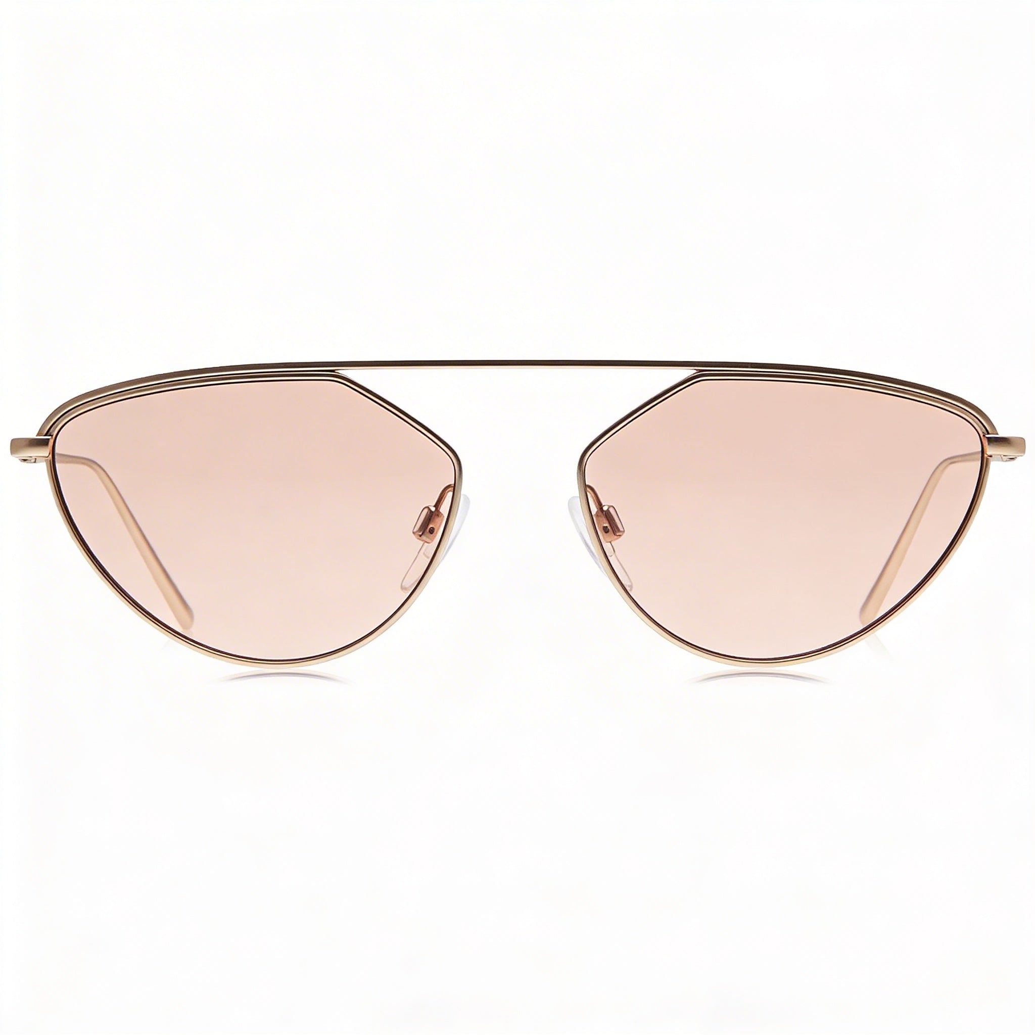 DKNY Classic Women's Rose Gold Metal Frame Blush Lenses 100% UV Protection Sunglasses 55mm, Photo 2