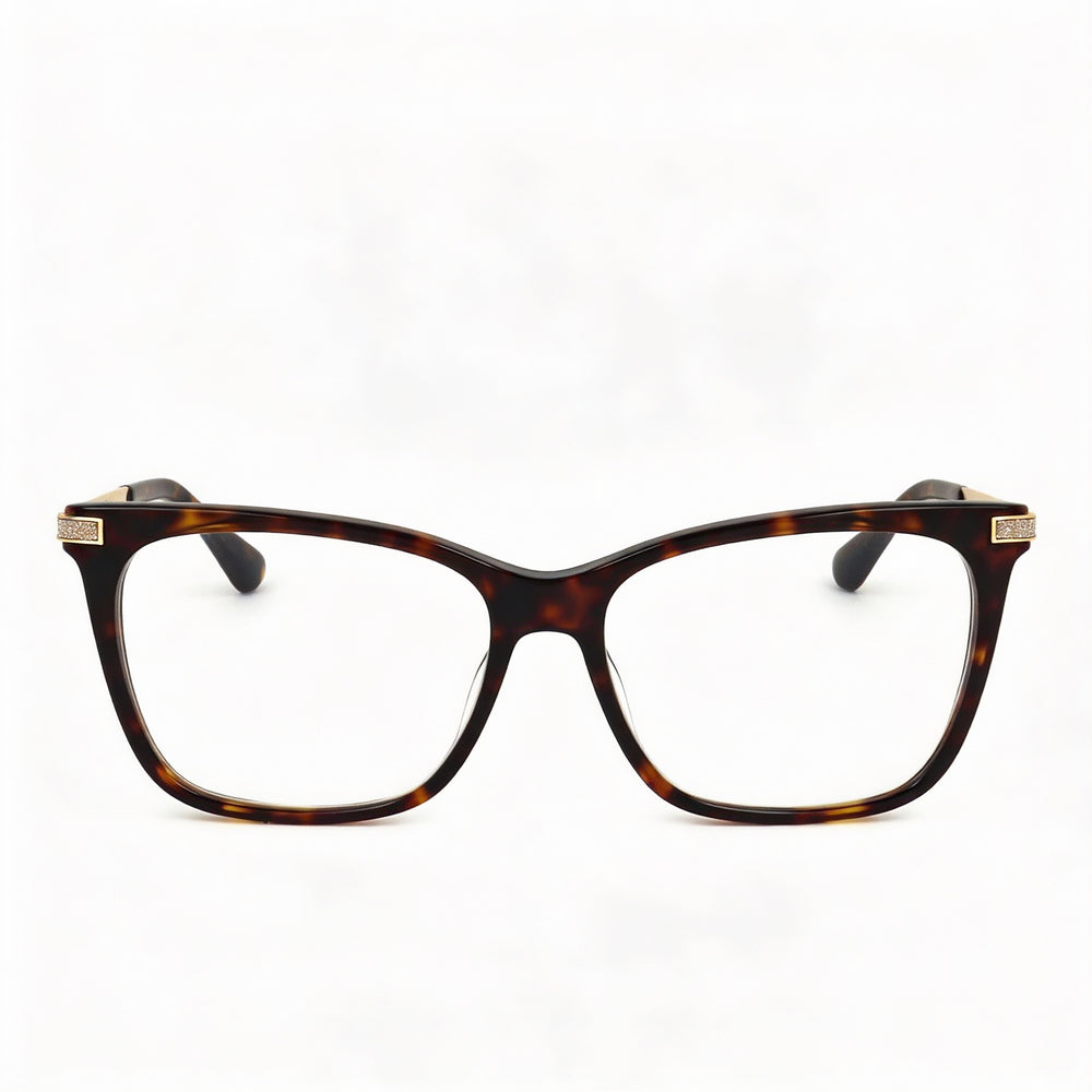 Gafas de sol modernas JIMMY CHOO para mujer, con montura de acetato color Habana y lentes de policarbonato, tamaño de lente de 53 mm