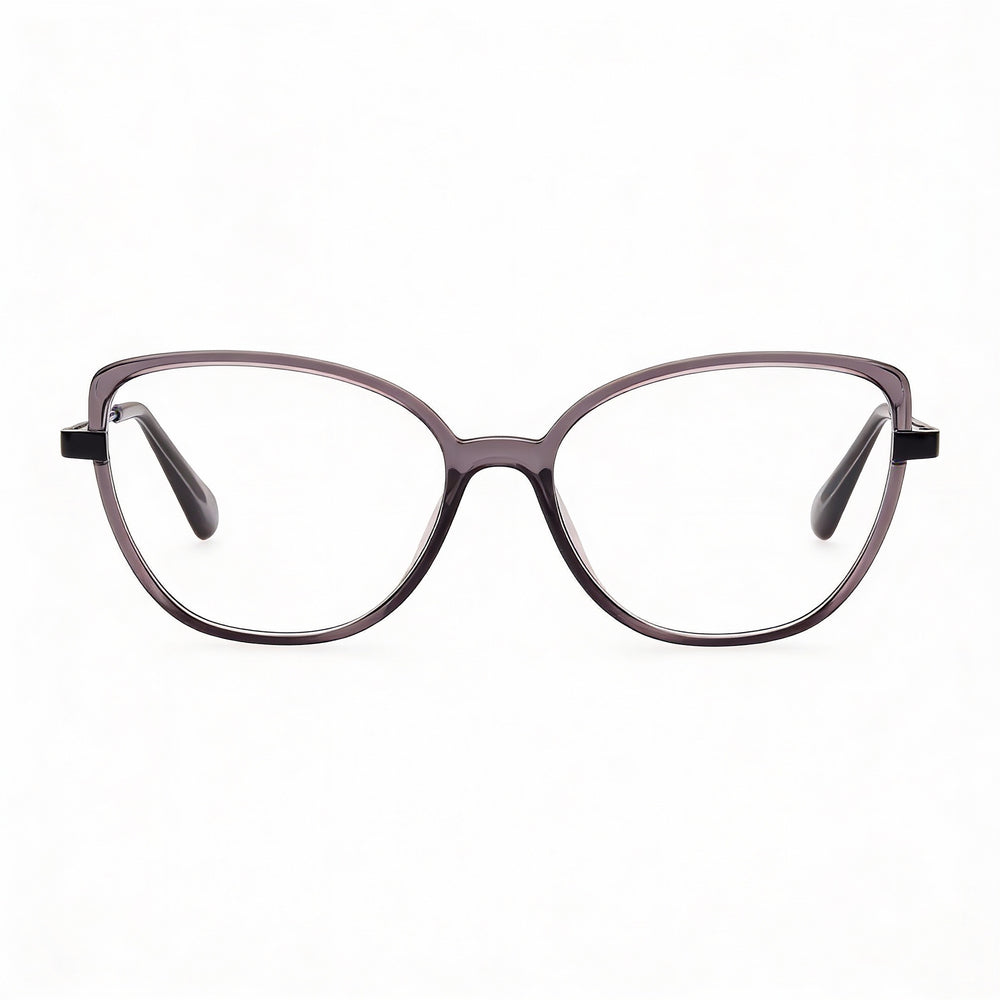 Gafas de lectura modernas Max & Co. para mujer con montura inyectada negra brillante y lentes blancas 53-15-140