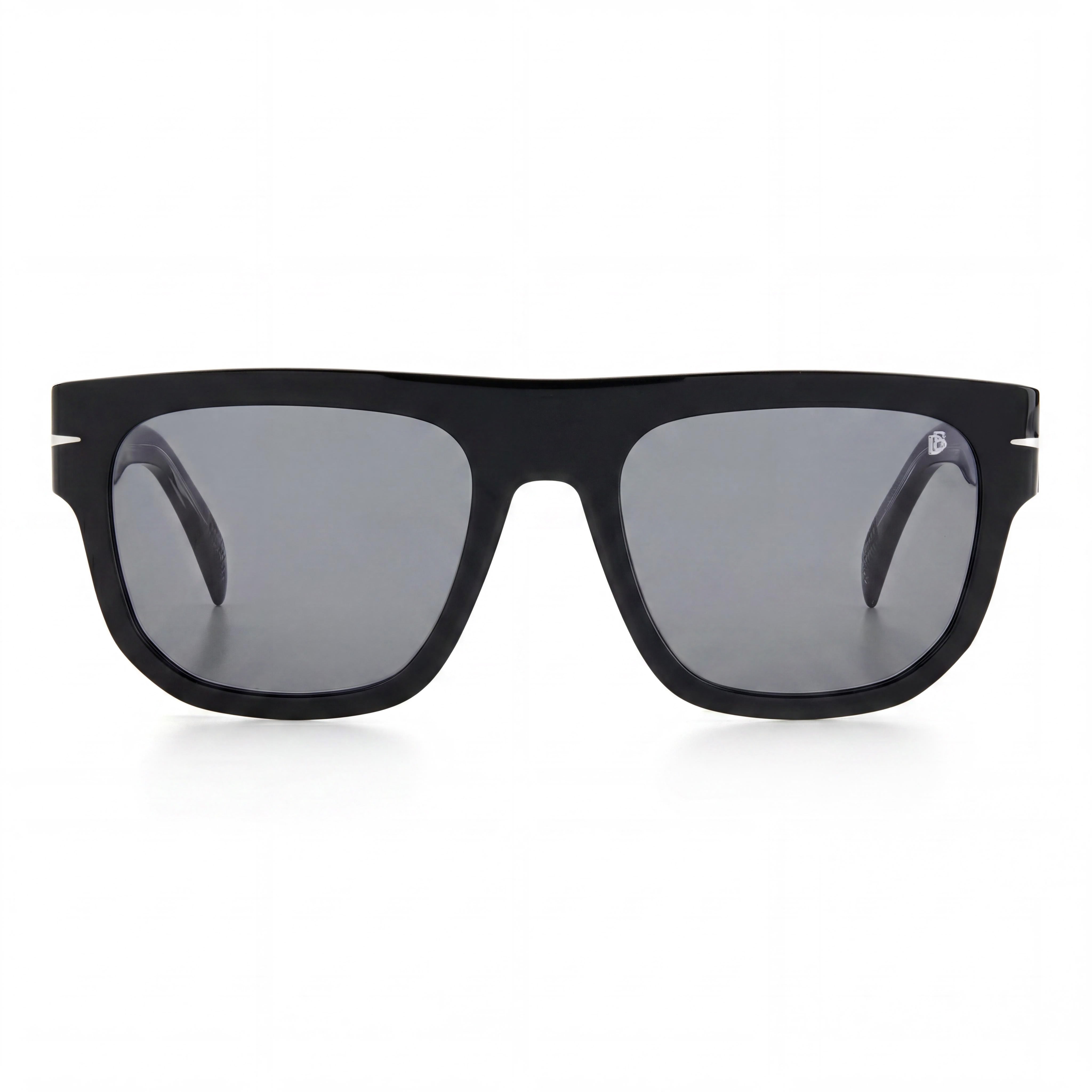 David Beckham Db 7044/S Men's Acetate Black Grey Frame Black Lens Non-Polarized UV Protection Sunglasses 54mm, Photo 2