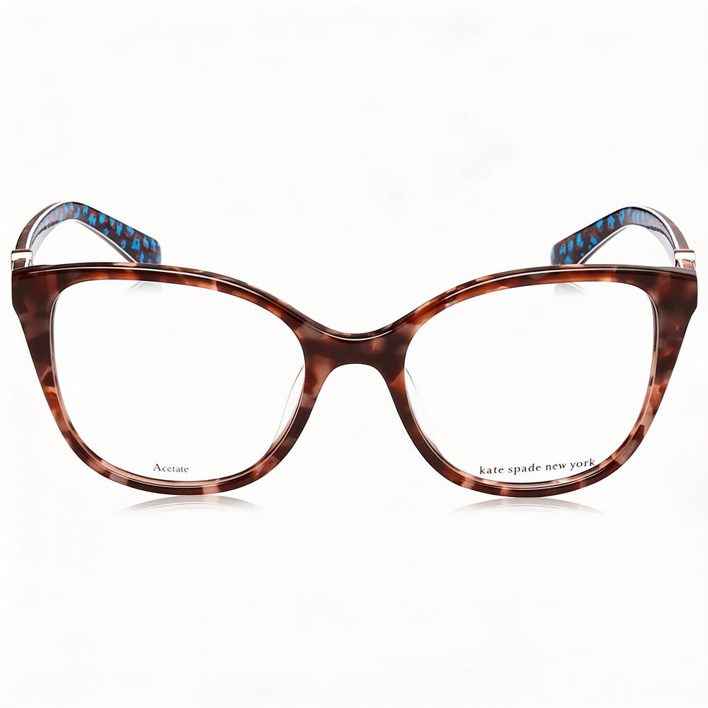 kate spade new york Gafas Unisex Modernas con Montura de Plástico Ruthenium Mate Lente de 52 mm, Puente de 18 mm, Patilla de 140 mm con Lentes de Demostración