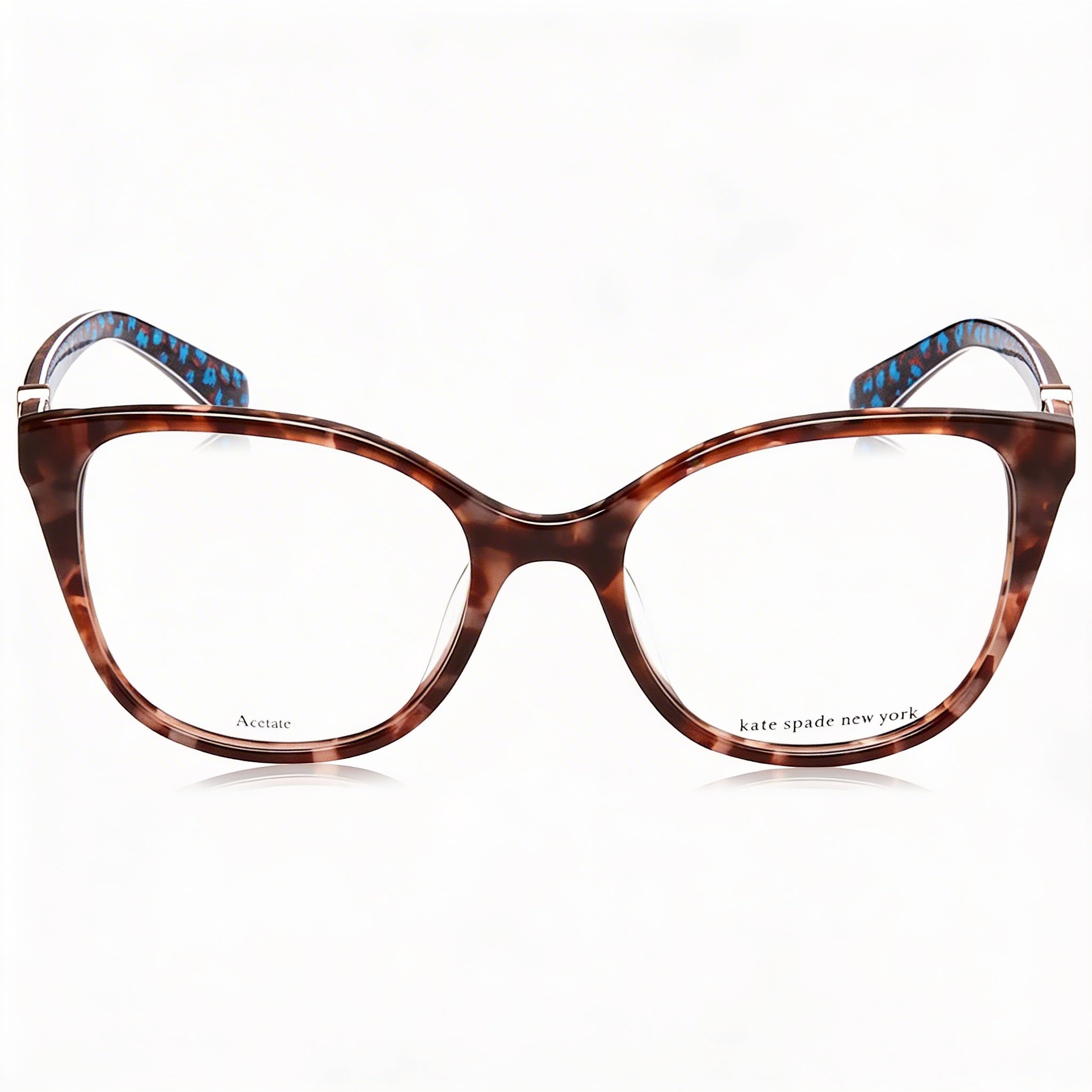 kate spade new york Modern Unisex Matte Ruthenium Plastic Frame Eyeglasses 52mm Lens, 18mm Bridge, 140mm Temple with Demo Lenses, Photo 1