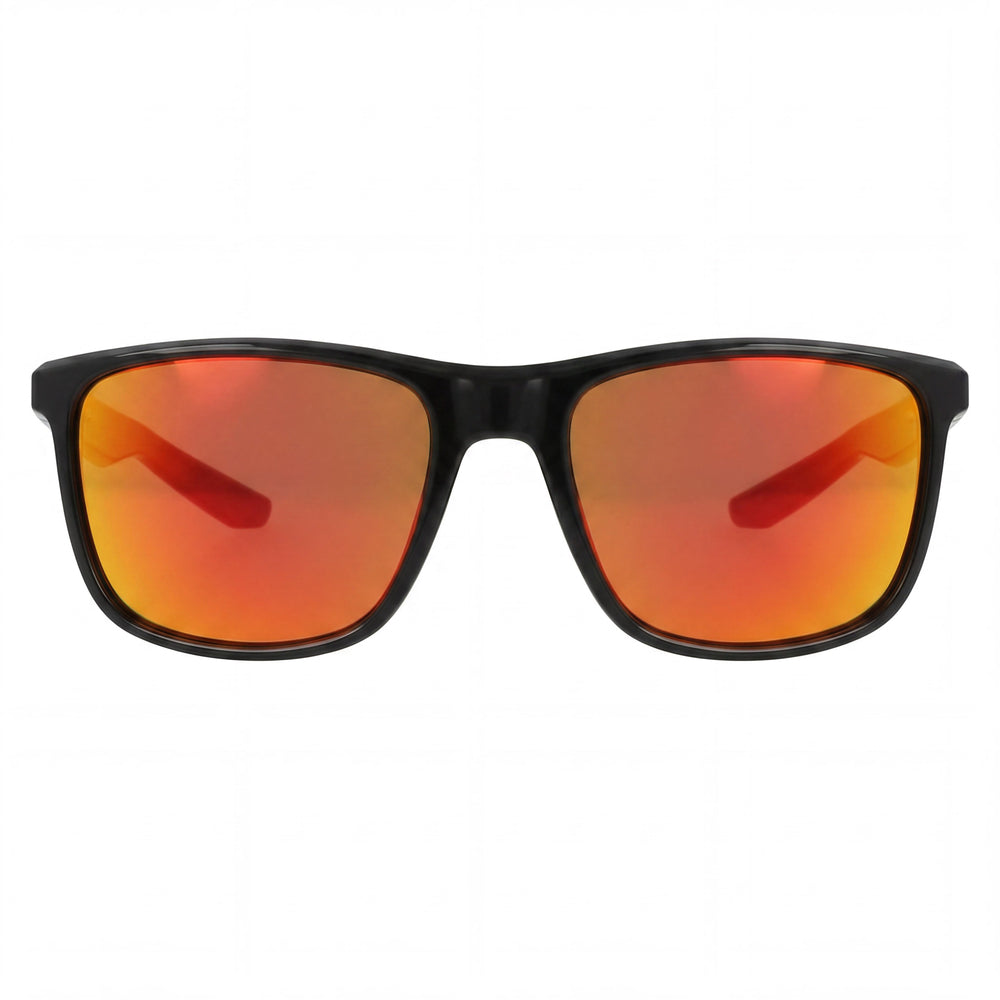 Nike Modern Men's Sunglasses with Black/Red Mirror Frame and Red Mirrored Lenses, Large Fit, 19mm Bridge, 145mm Temples