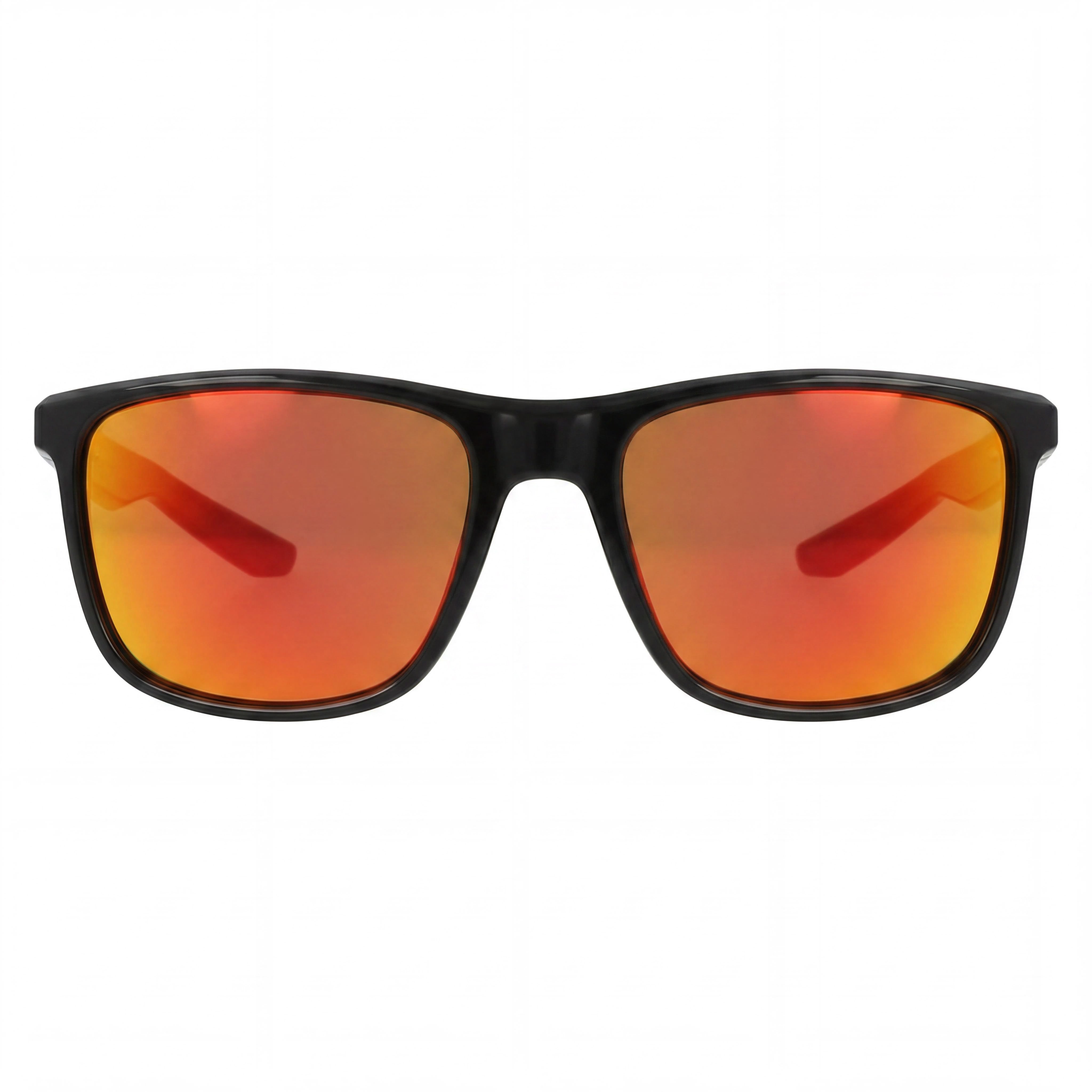 Gafas de sol Nike Modern para hombre con montura negra/roja espejada y lentes rojas espejadas, ajuste grande, puente de 19 mm, patillas de 145 mm, Photo 2