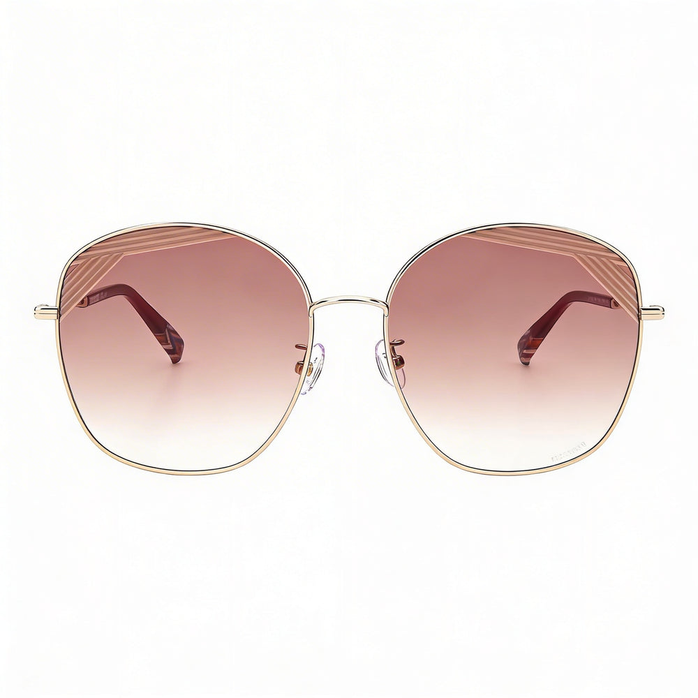 Gafas de sol Missoni Mis 0014/S para mujer, de acero aleado con degradado UV y degradado, color rojo dorado pálido, 59 mm