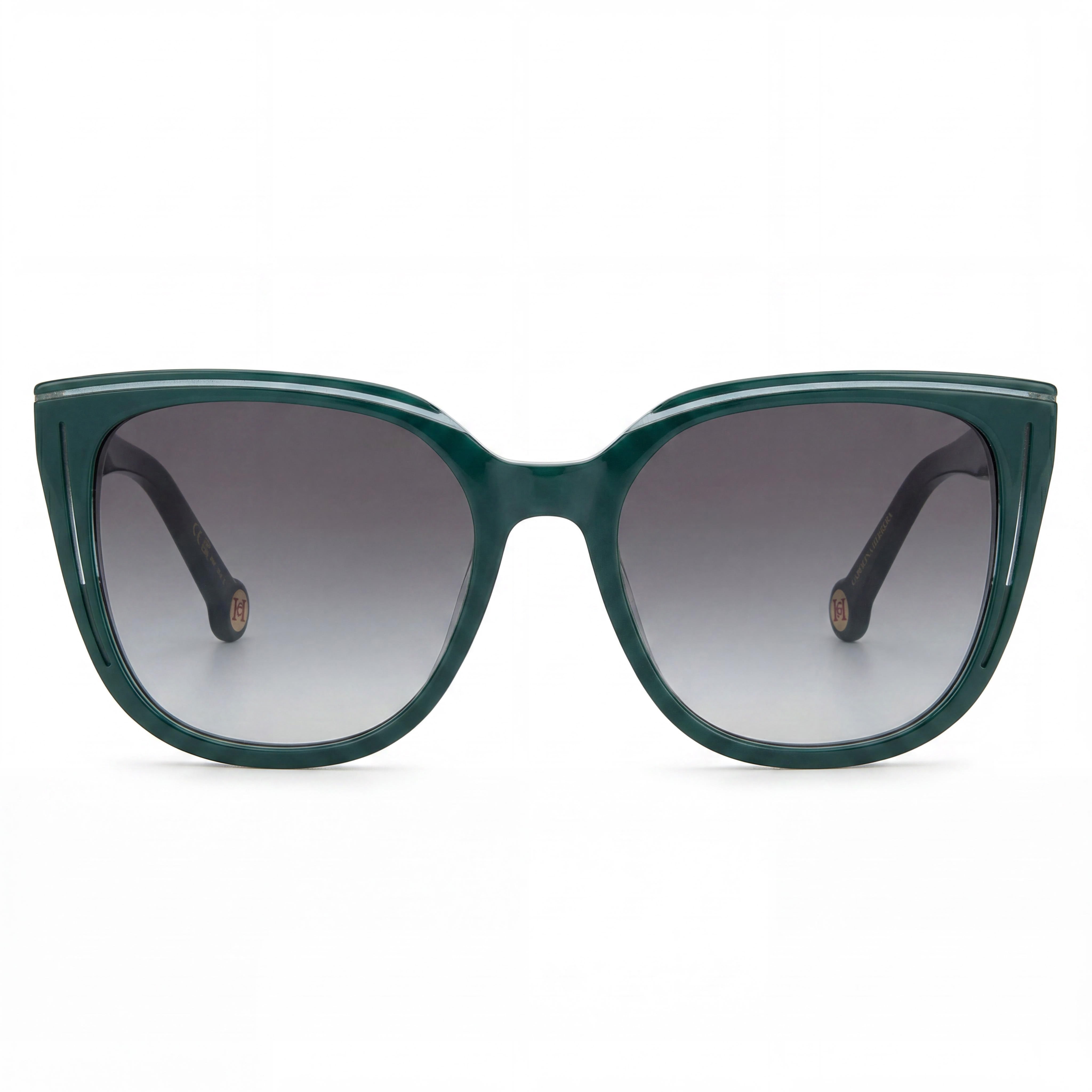 Gafas de sol Carolina Herrera casual para mujer, purpurina verde, acetato, lentes gris-verde, protección UV, 53 mm, Photo 2