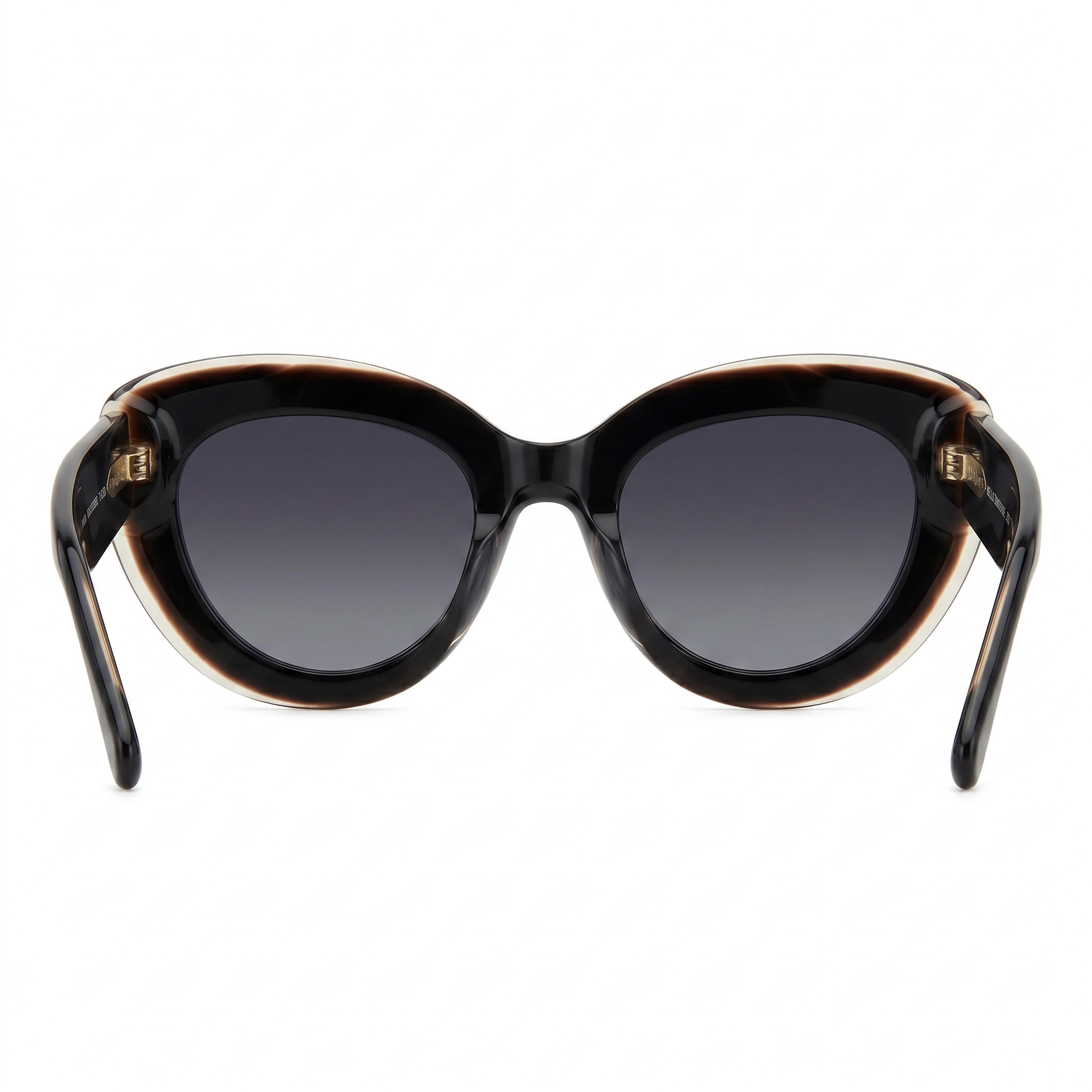 Gafas de sol de mujer kate spade new york casuales, montura de acetato negra y rosa, lentes grises oscuras degradadas no polarizadas de 55mm, Photo 2