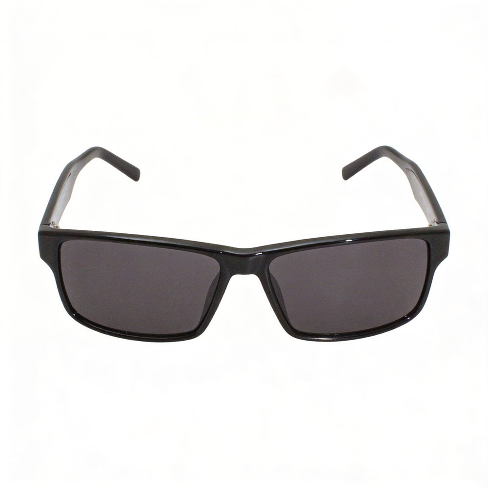 Gafas de sol unisex rectangulares Ferragamo SF960S con montura de plástico negro y lentes grises, 100 % UV, 58 mm