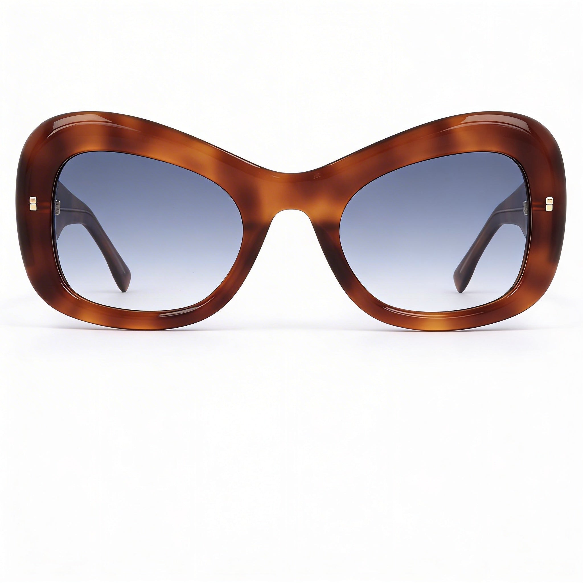 Dsquared2 Modern Women's Butterfly Acetate Beige Havana Dark Blue Shaded Non-Polarized 54mm Sunglasses, Photo 2