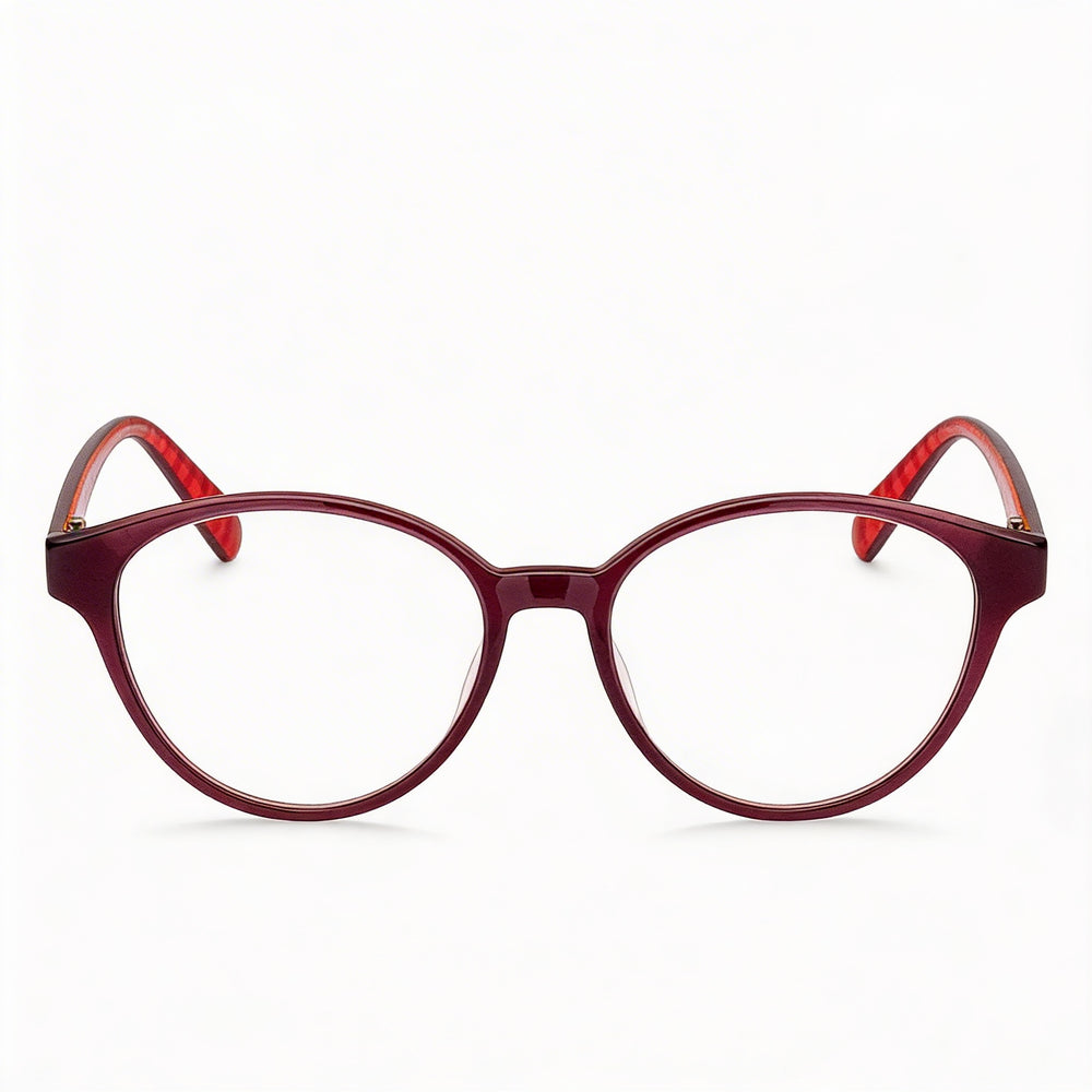 Tommy Hilfiger Modern Women's Optical Frame in Burgundy Pattern Red, Size 50-17-140