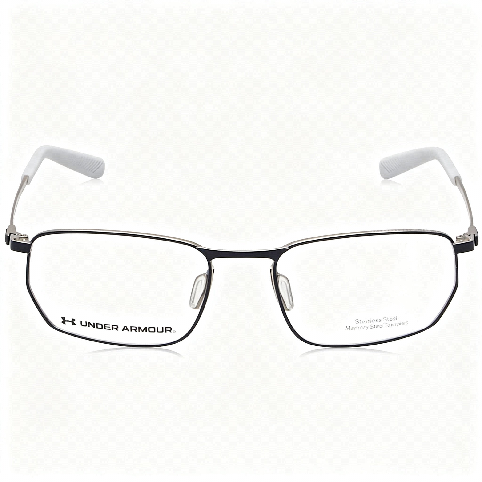 Under Armour UA 5046/G Unisex Rectangular Geometrical Alloy Steel Optical Frames, Blue, 55mm