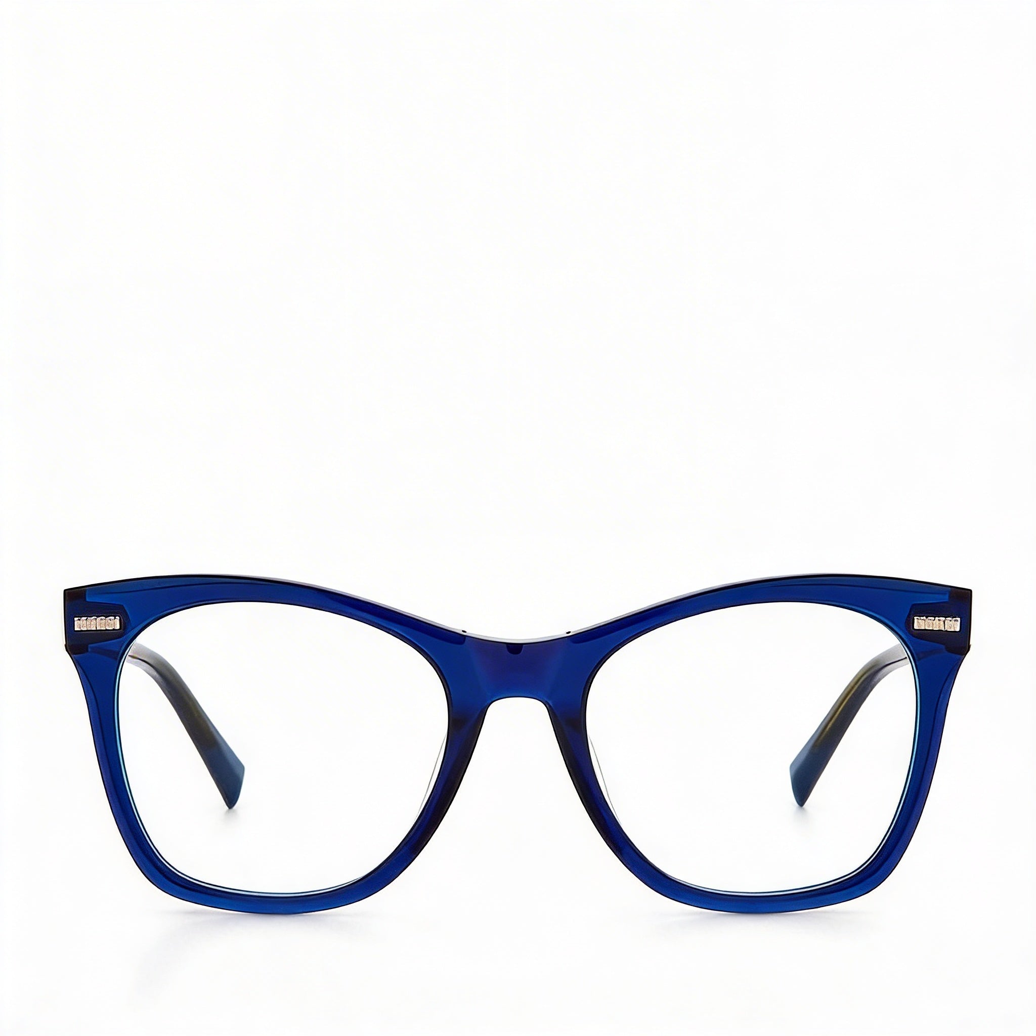 Missoni Modern Eyeglasses with a Transparent Blue Acetate Frame and Polycarbonate Lenses 52mm, Photo 2