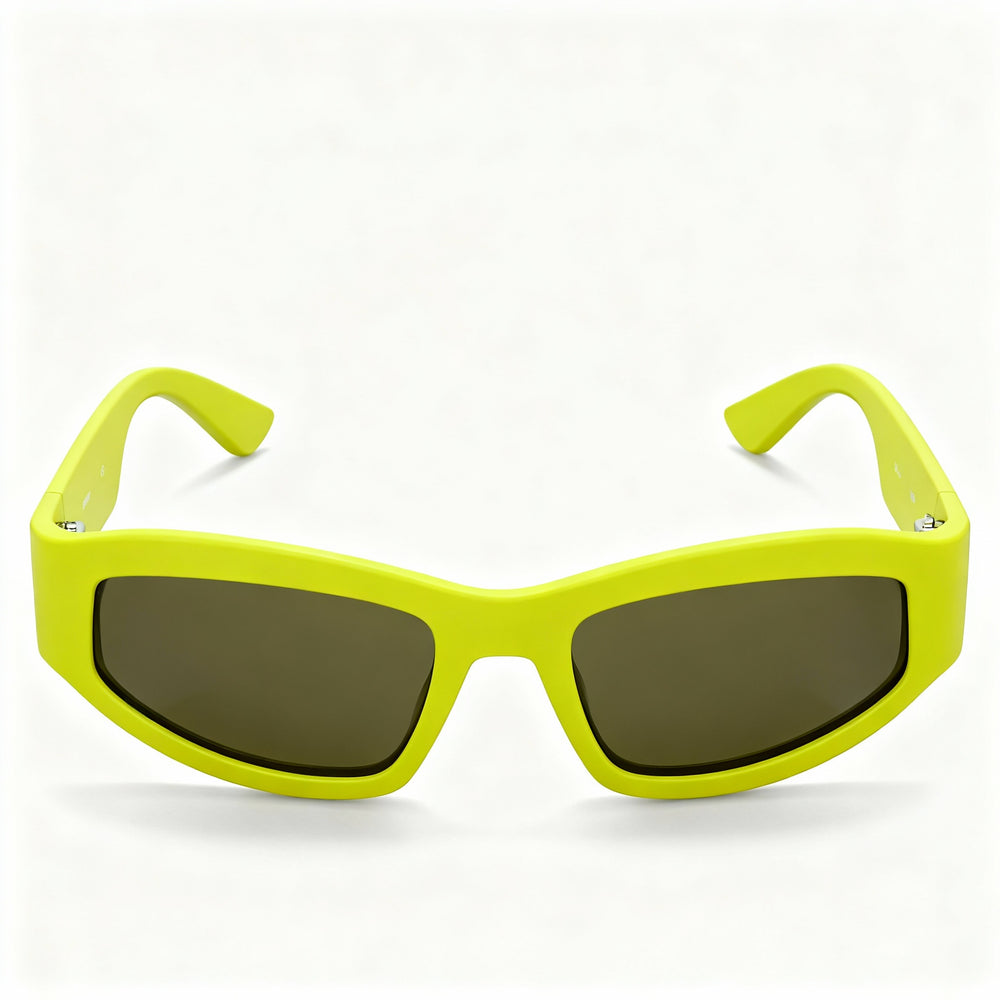 Moschino MOS164/S Men's Matte Lime Polyamide 100% UV Sunglasses with Green Lenses 60-21-130