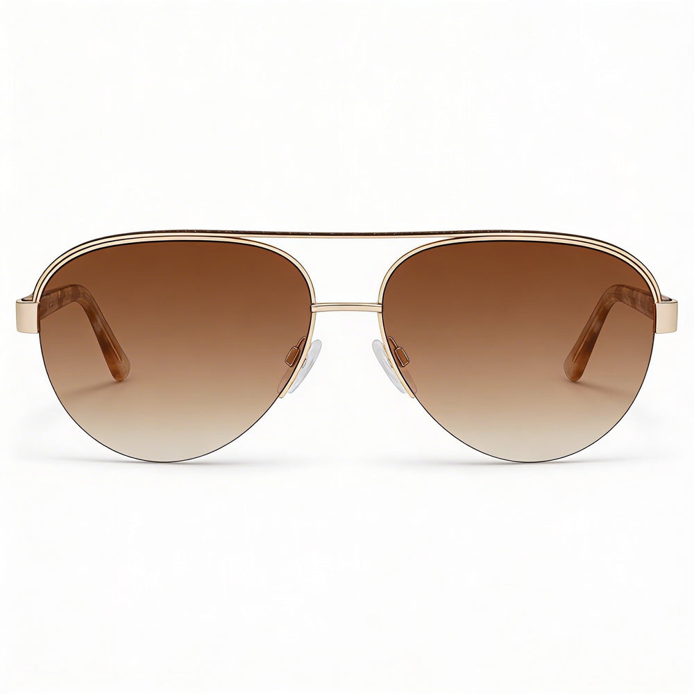 bebe Bb7252 Women's Gold Acetate Eyewear Frame | UV Protected Non-Polarized Lenses 57mm