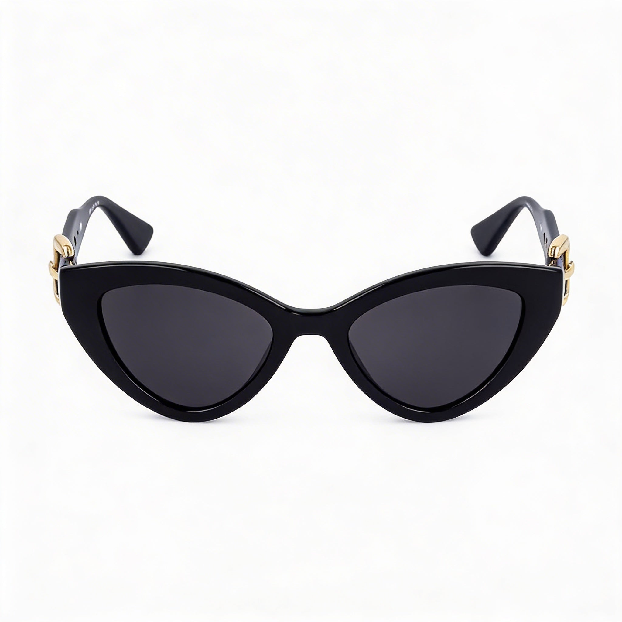 Moschino MOS142/S Women's Cat Eye Black Plastic Grey Lens Non-Polarized UV Protection Sunglasses 51mm, Photo 2