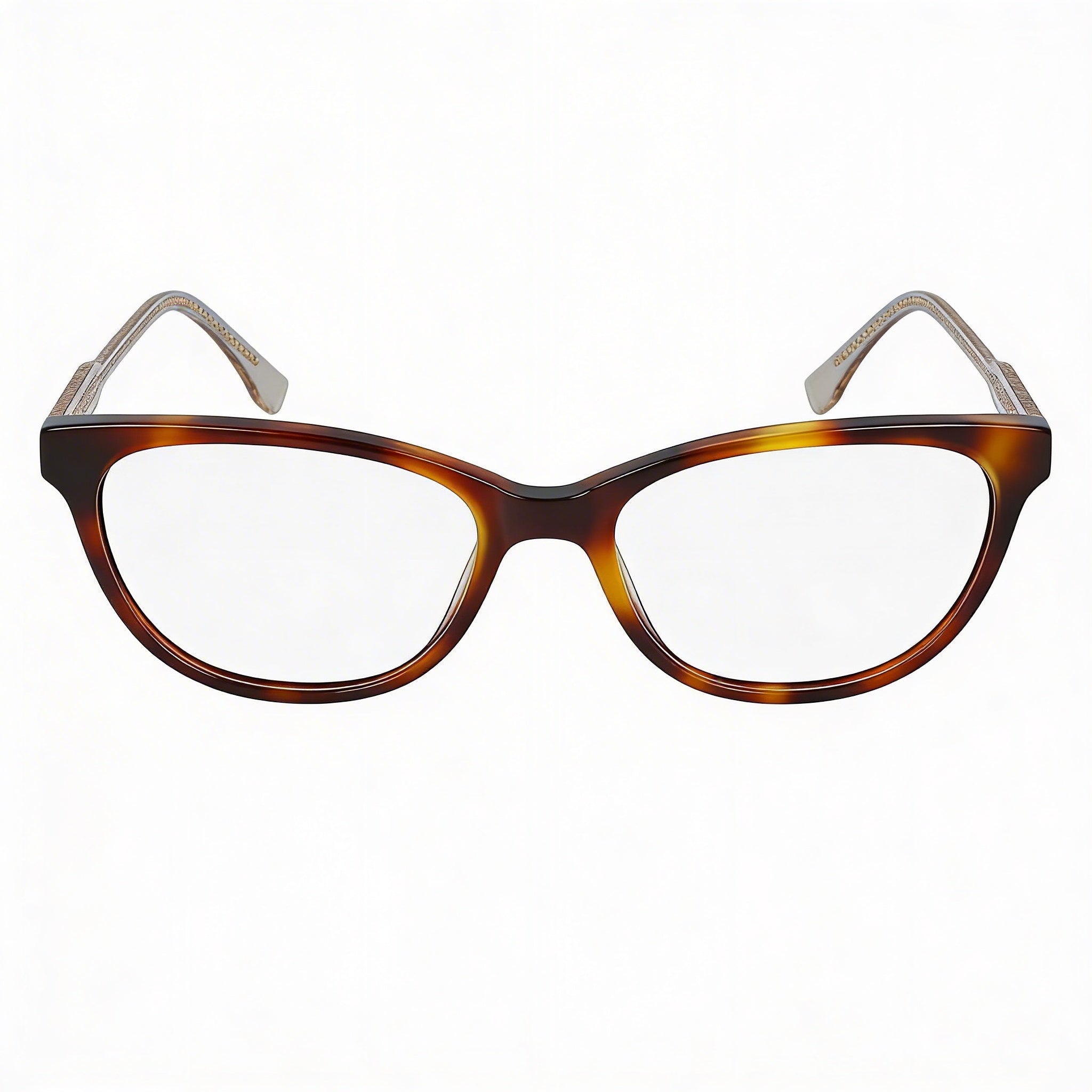 Gafas Unisex Lacoste con Montura de Metal Moderna en Havana, Aptas para Graduación con Lentes de Demostración Transparentes, 53mm, Photo 1