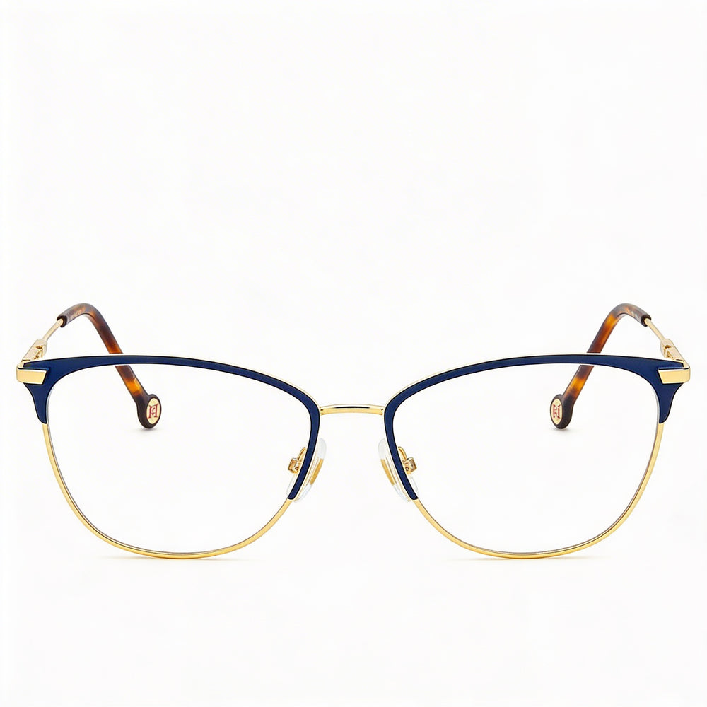 Gafas de sol Carolina Herrera Her 0161 de acero aleado para mujer, doradas y azules sin polarizar, 56 mm