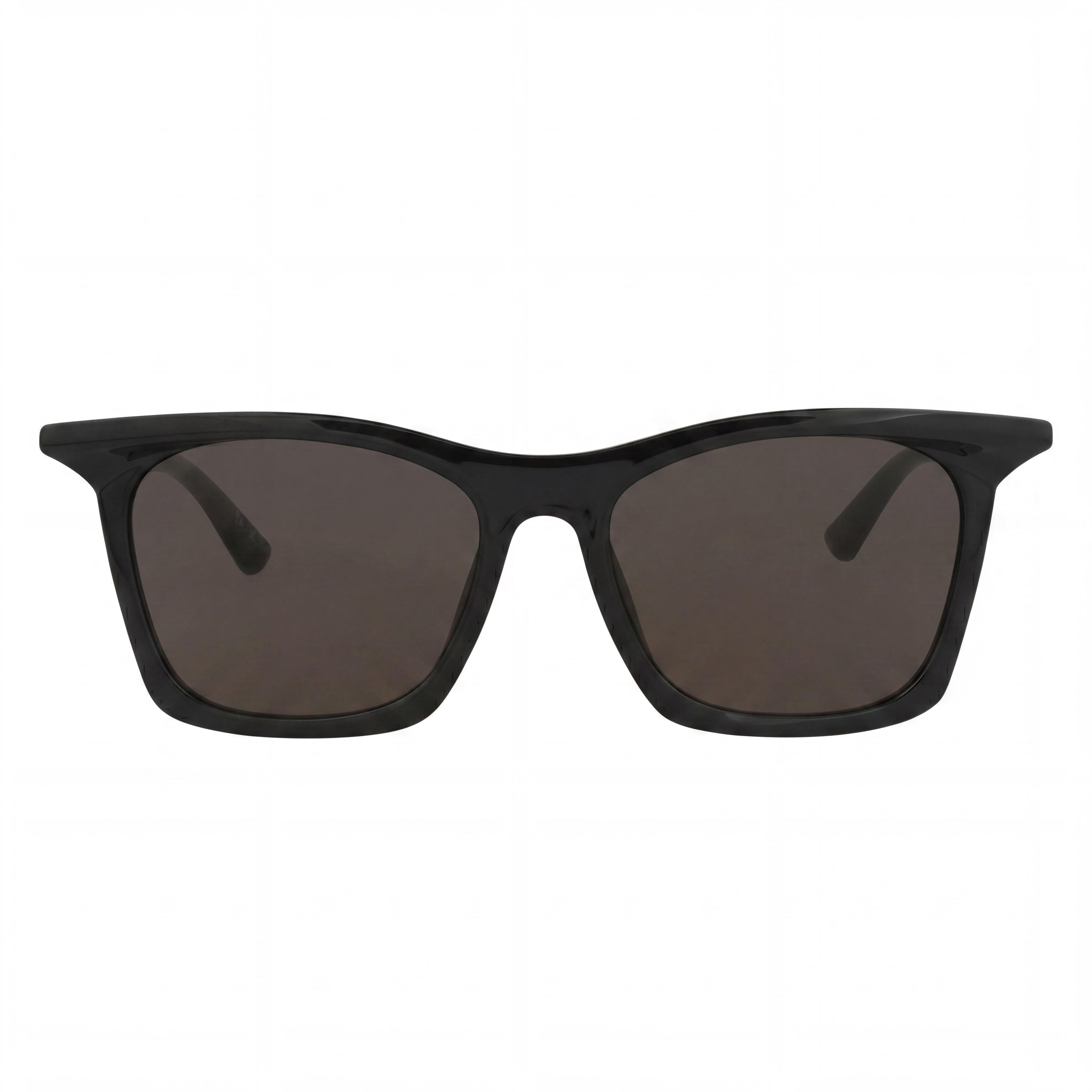 Balenciaga Bb0099sa Women's Black with White Logo Plastic Frame Square Sunglasses with Gray UV Protection Lenses 54mm, Photo 2