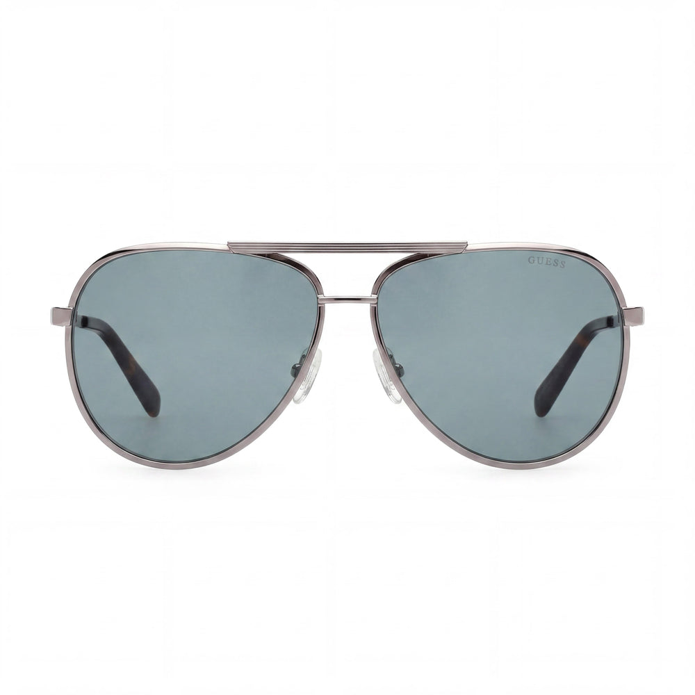 GUESS Gu00209 Gafas Metálicas Unisex, Gris Plomo Brillante, Protección 100% UVA y UVB, No Polarizadas, 61mm