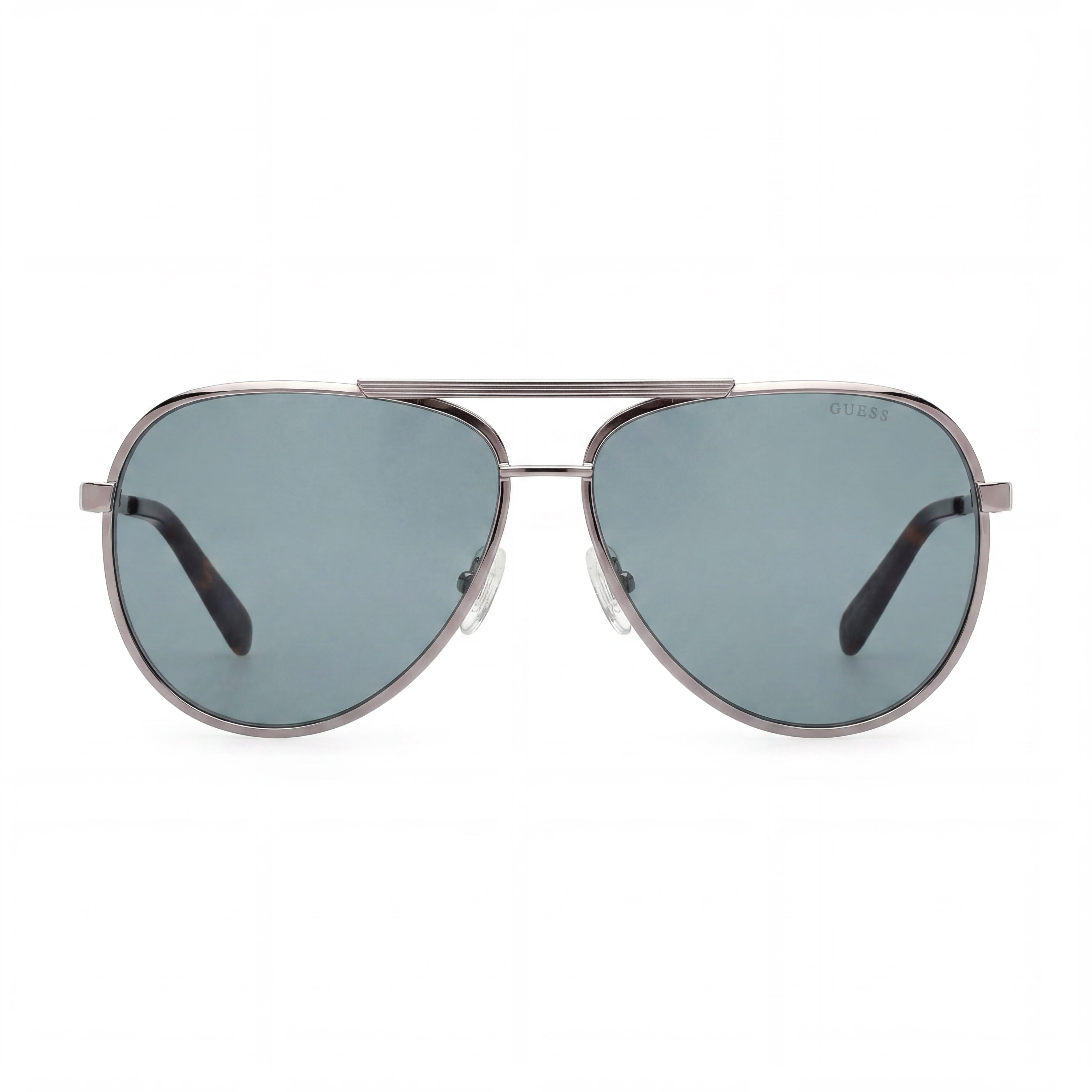GUESS Gu00209 Unisex Metal Eyewear, Shiny Gunmetal, 100% UVA & UVB Protection, Non-Polarized, 61mm, Photo 2