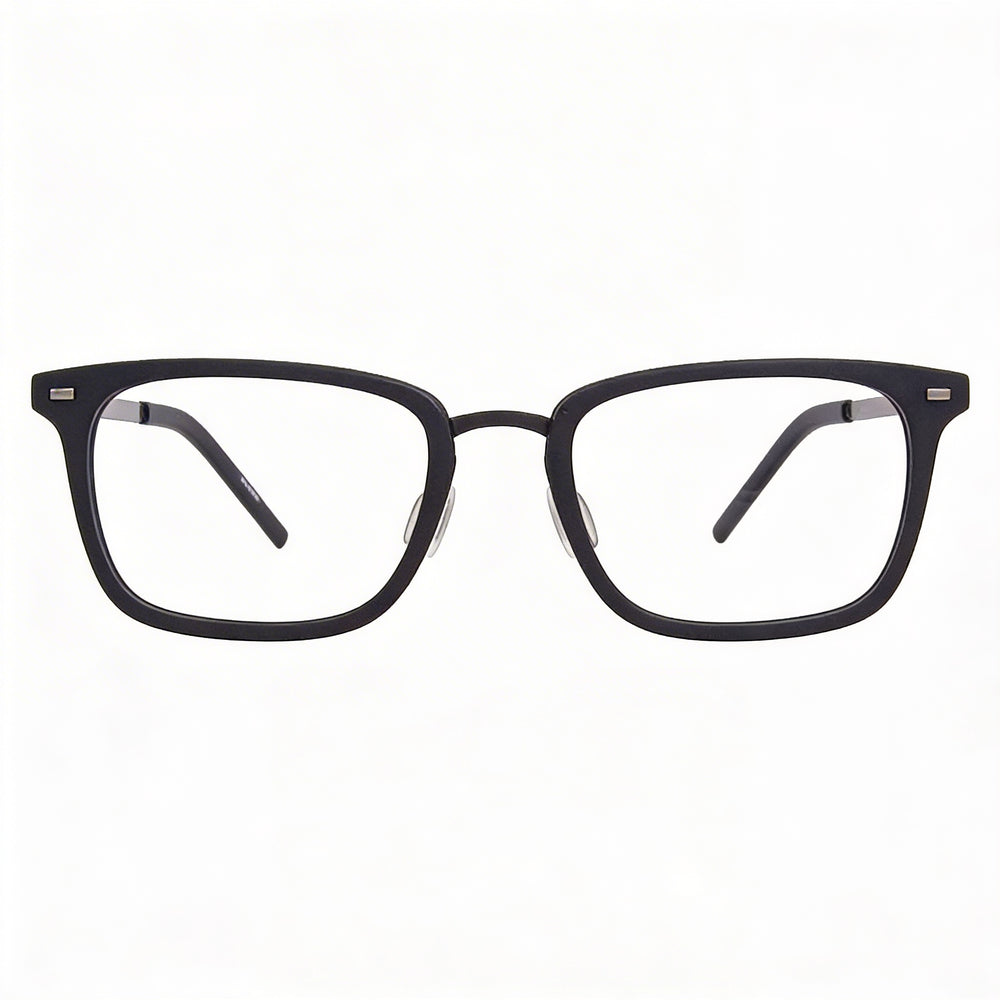 Gafas Flexon B2021 de metal negro unisex con lentes de 54 mm de ancho, puente de 20 mm y patillas de 145 mm