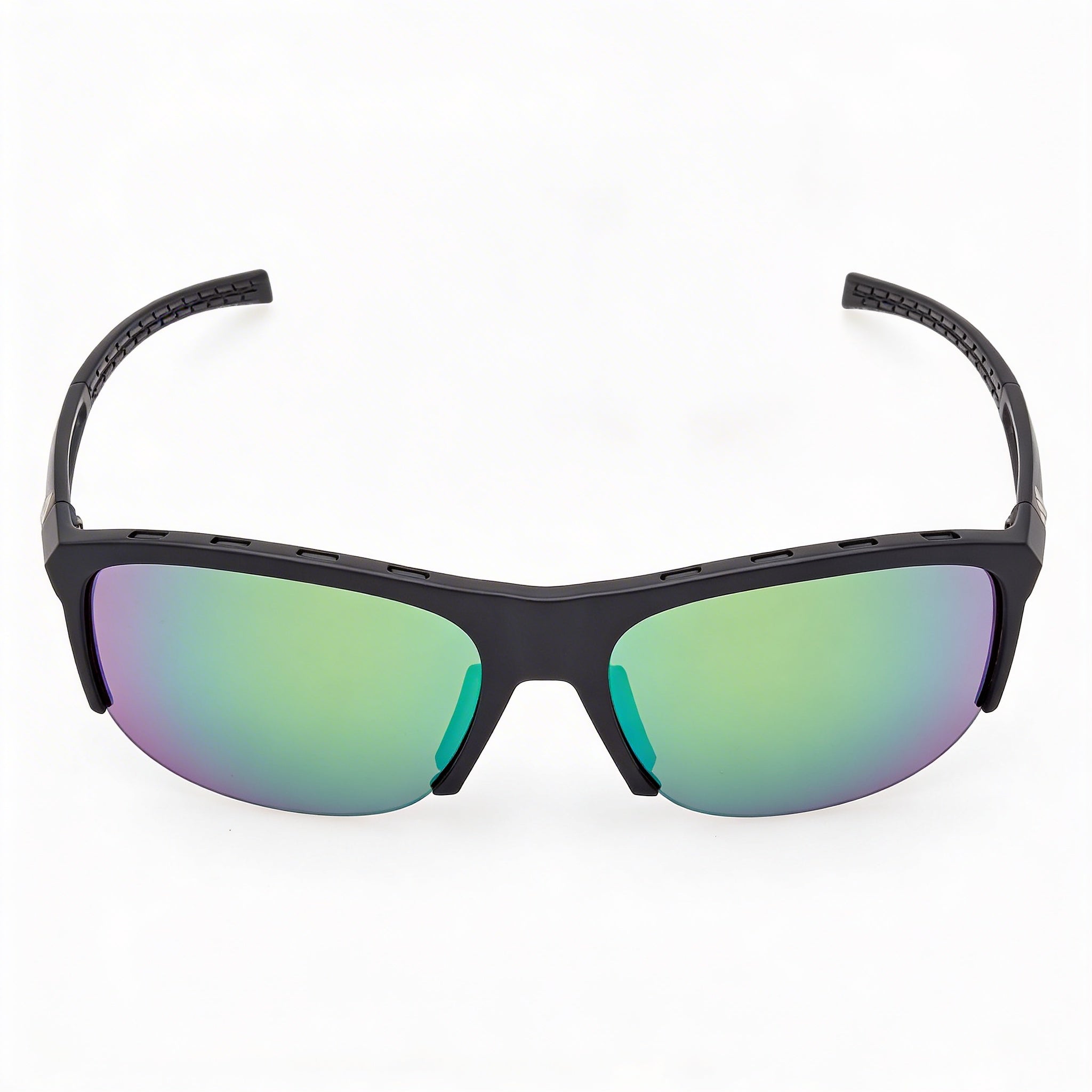 adidas Comtemporary Men's Matte Black Plastic Green Mirror Polycarbonate UV Protection Sunglasses 66-8-130, Photo 2