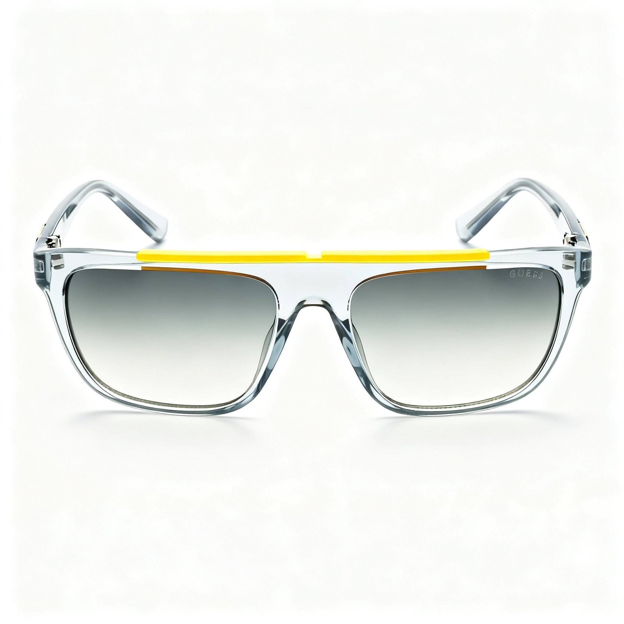 GUESS Classic Men's Square Injected Grey Frame Grey Glass Non-Polarized UV Protection Sunglasses 57mm, Photo 2