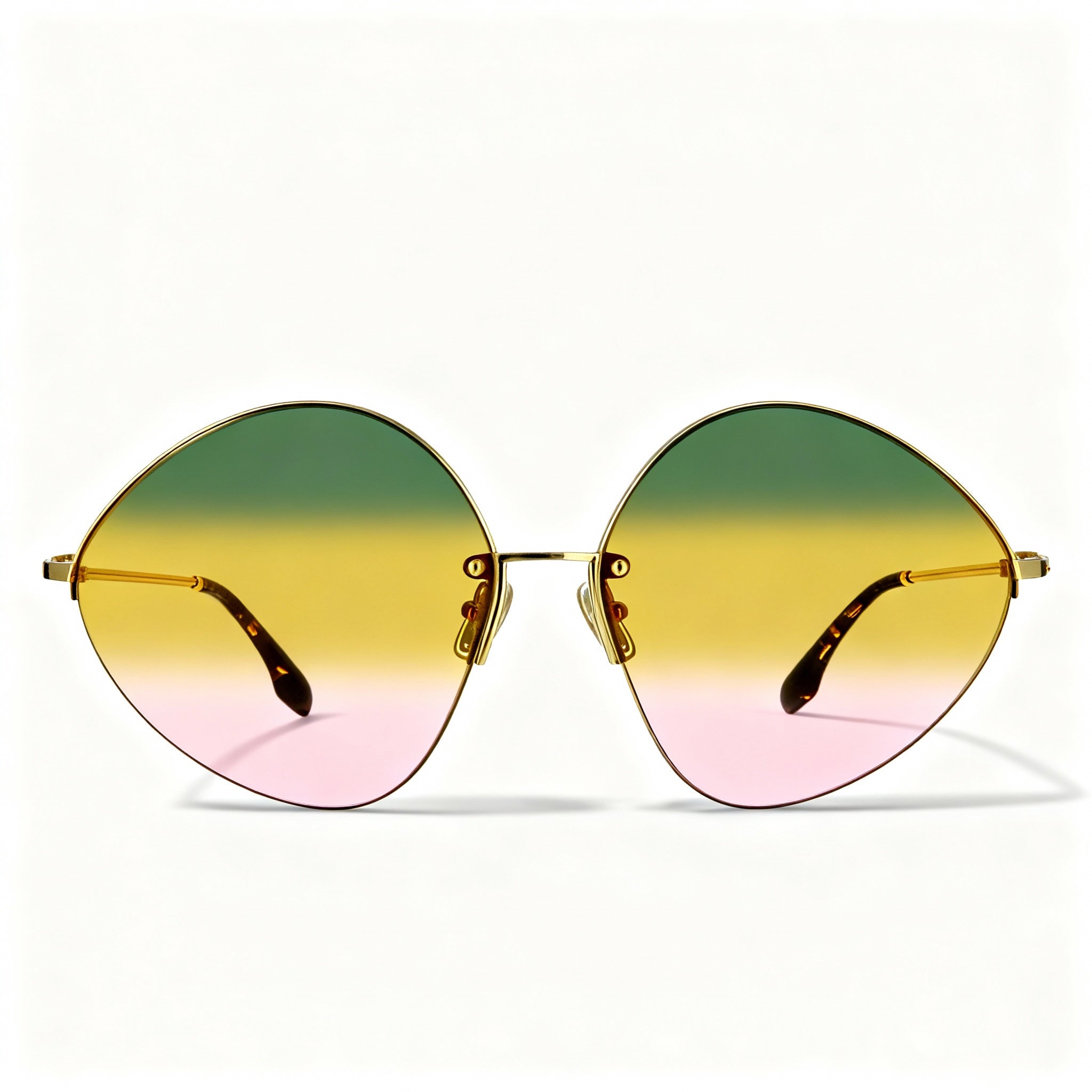 Victoria Beckham VB220S 45977 Women's Classic Sunglasses Magnesium Gold Green Honey Rose 64mm