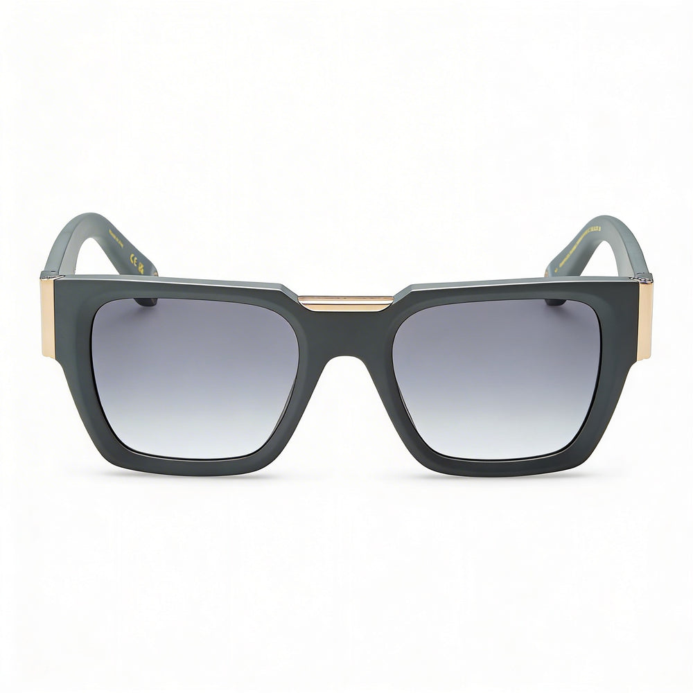 Gafas de sol Philipp Plein Spp095m para hombre, de plástico gris mate, con protección UV y lentes ahumadas degradadas, 52 mm