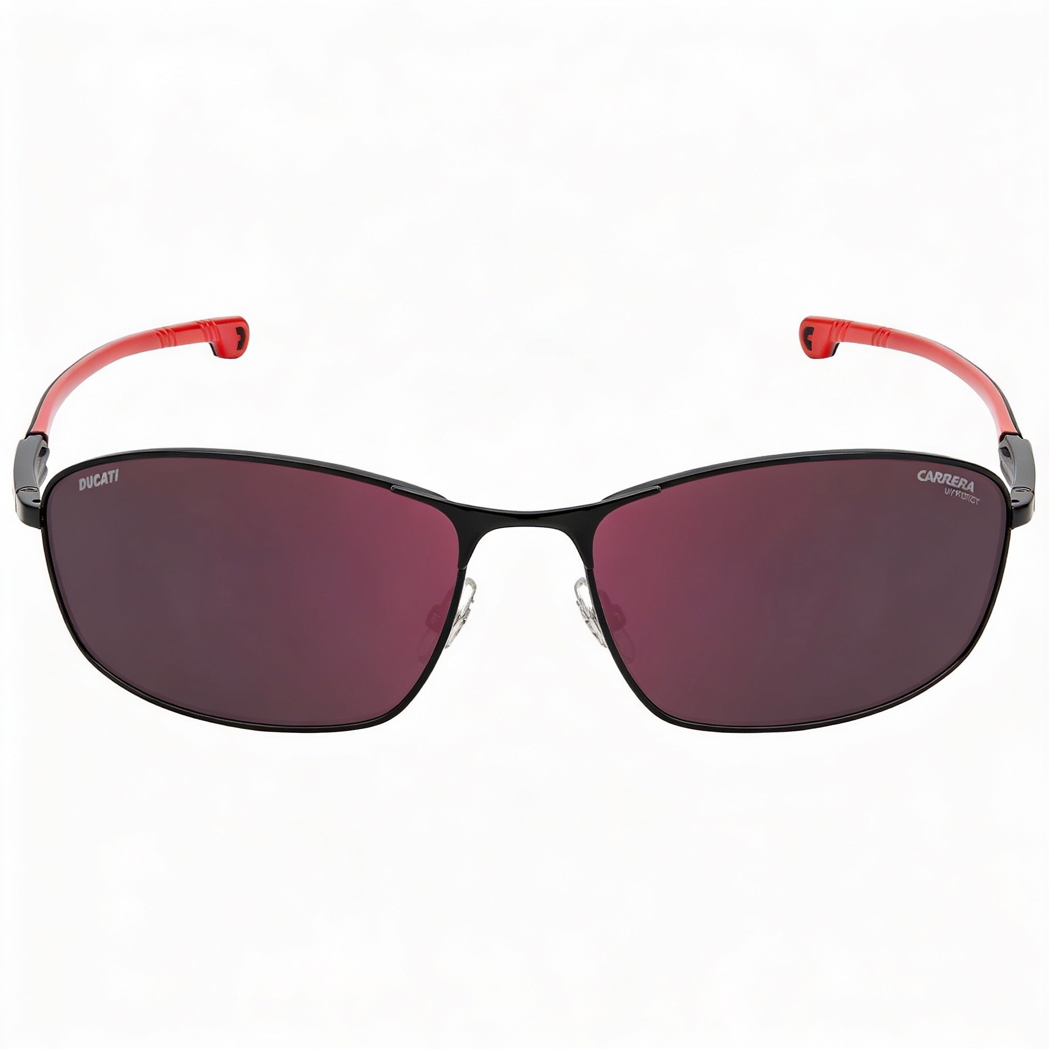 Carrera Classic Unisex Black and Red Stainless Steel Sunglasses with UV Protected Polycarbonate Lenses, 64mm Lens Width, Photo 2