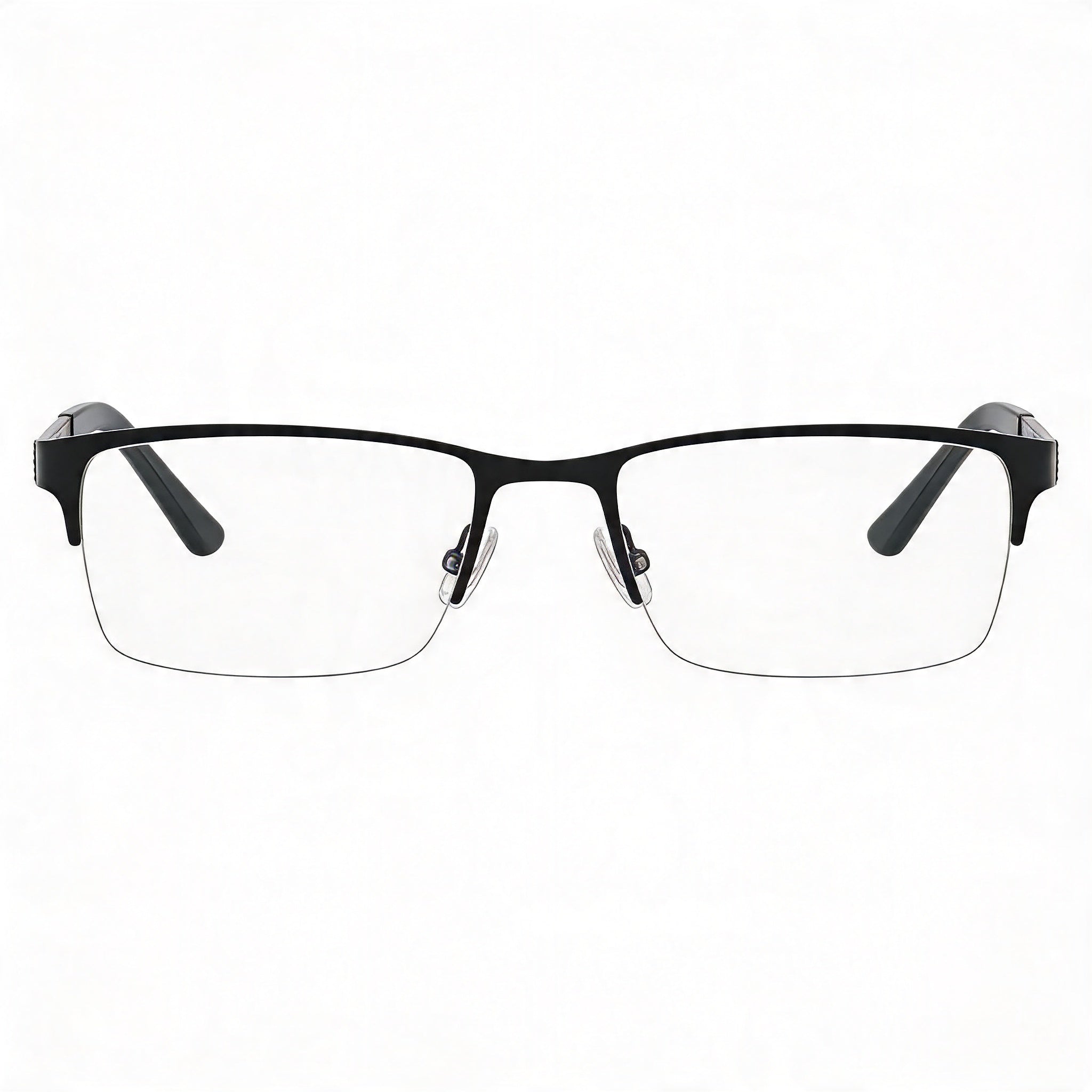 Adensco Ad 115 Men's Lightweight Metal Frame Eyeglasses with Lenses, Matte Black, 51mm, Photo 2