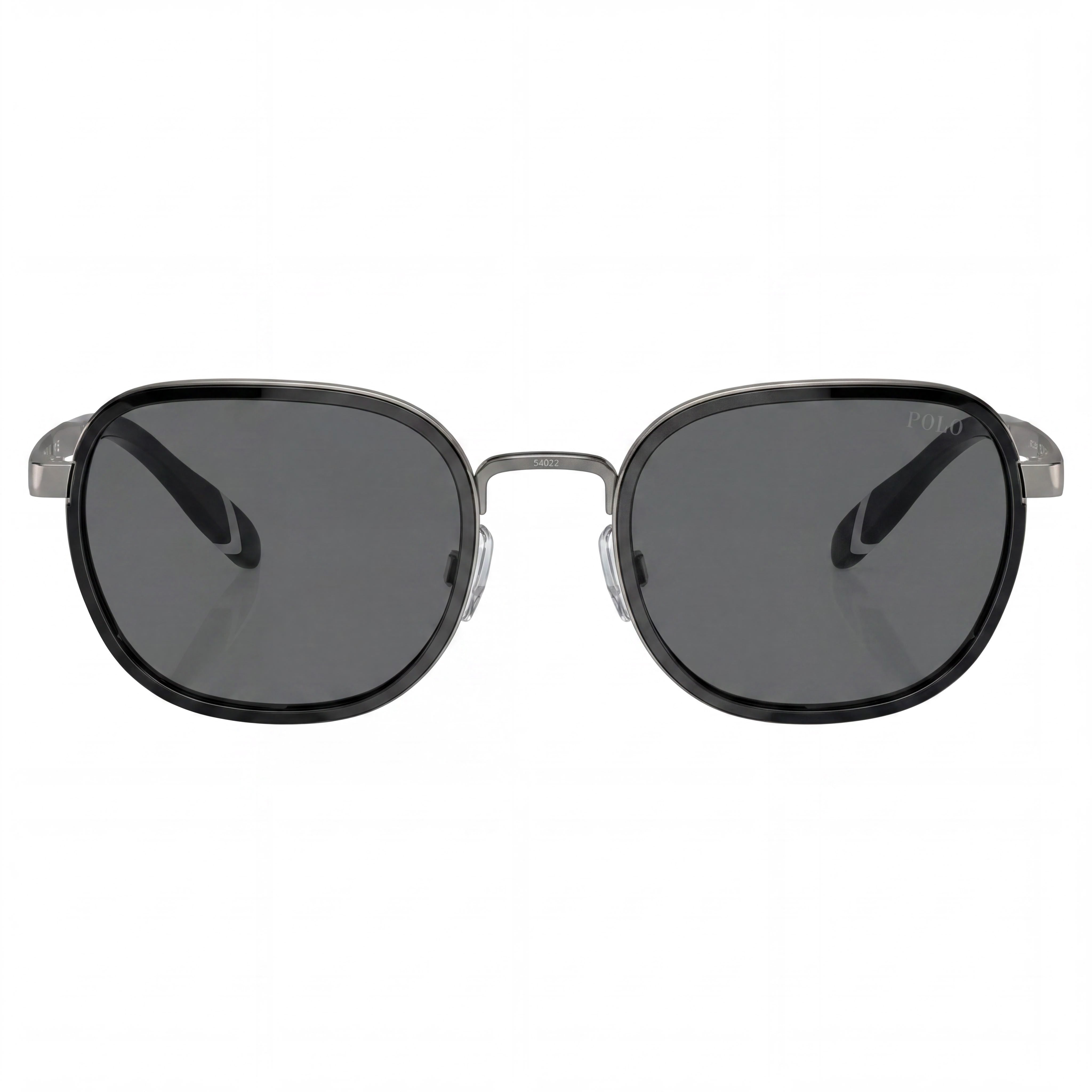 POLO RALPH LAUREN Ph3151 Women's Metal Frame Sunglasses, Black Gunmetal Dark Grey, Dark Grey Lenses with UV Protection, 54mm, Photo 2