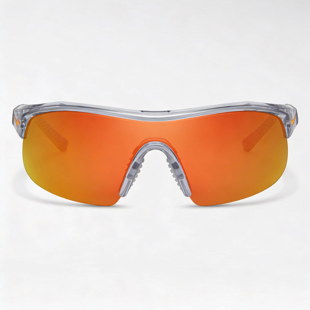 Nike Modern Men's Non-Polarized UV Mirrored Plastic Frame Sunglasses 58mm Wolf Grey/Orange Mirror