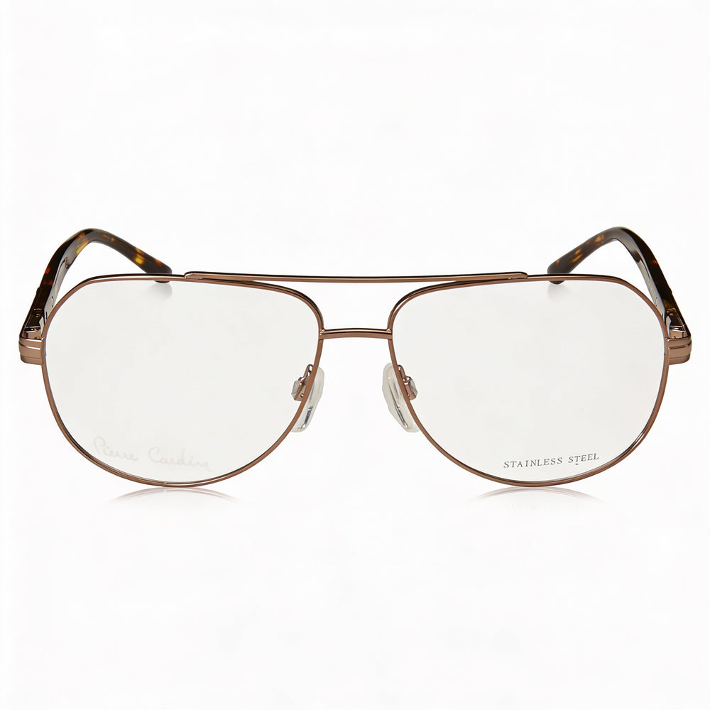Gafas Pierre Cardin PC 6844 para hombre, de metal bronce y lentes transparentes, 7-1-4
